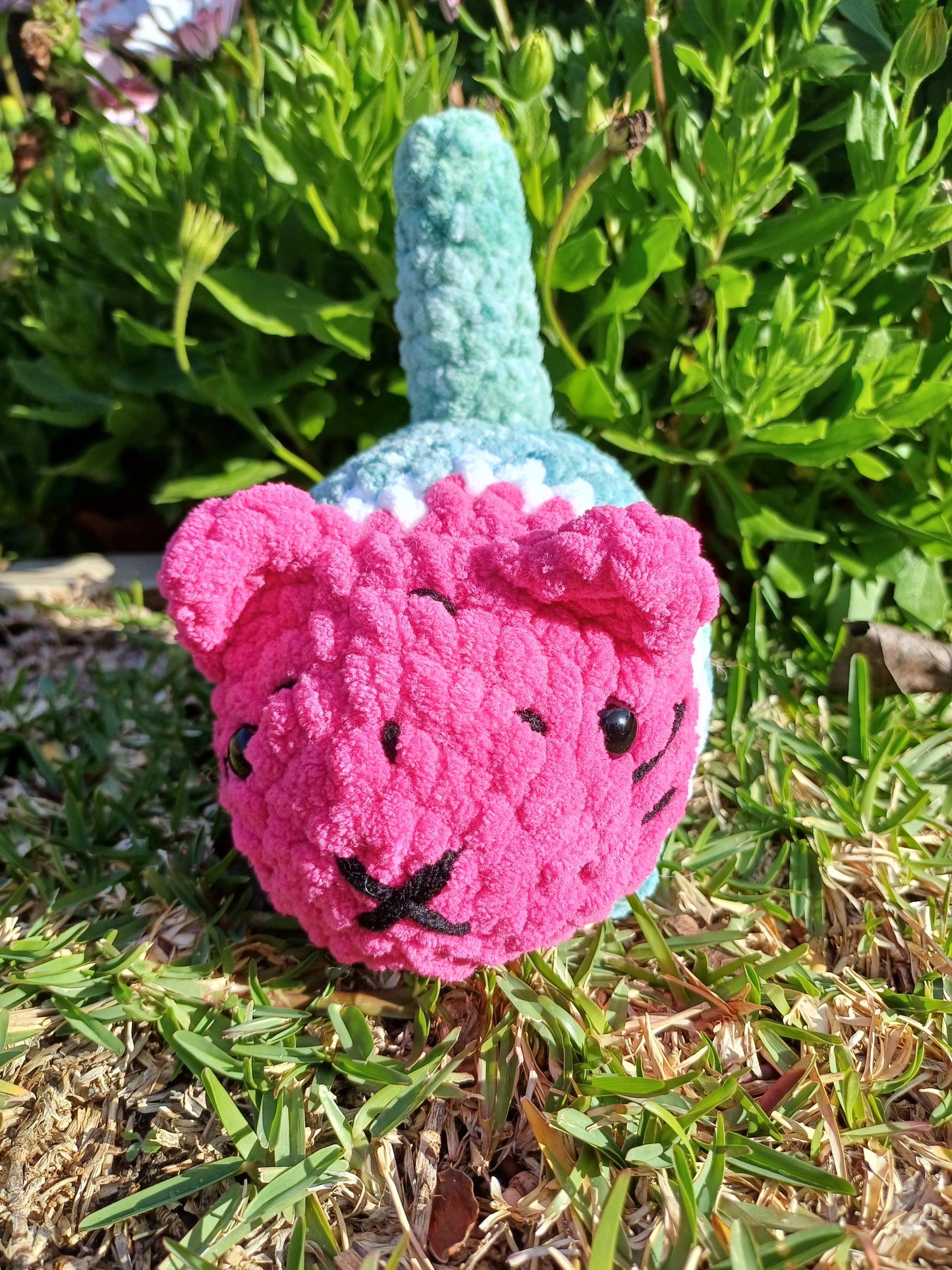 Pink/Green Watermelon Kitty Loaf Cat