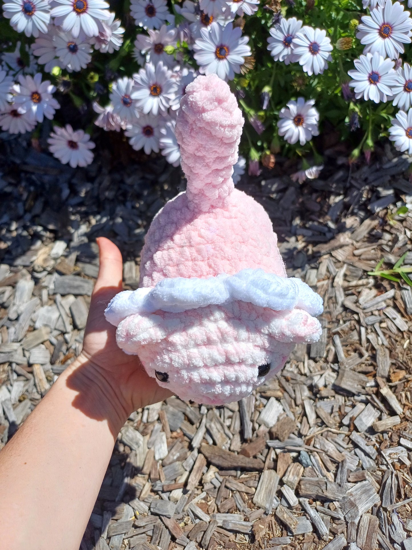 Pale Pink/White Flower Loaf Cat