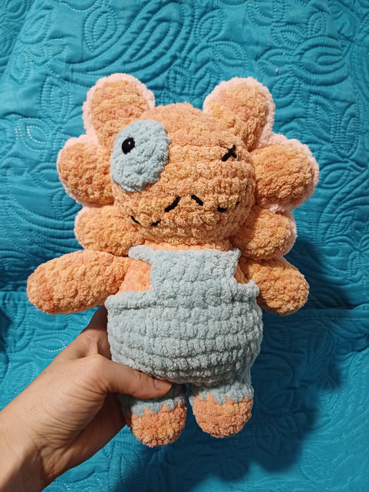 Axle The Axolotl in Coral and Turquoise