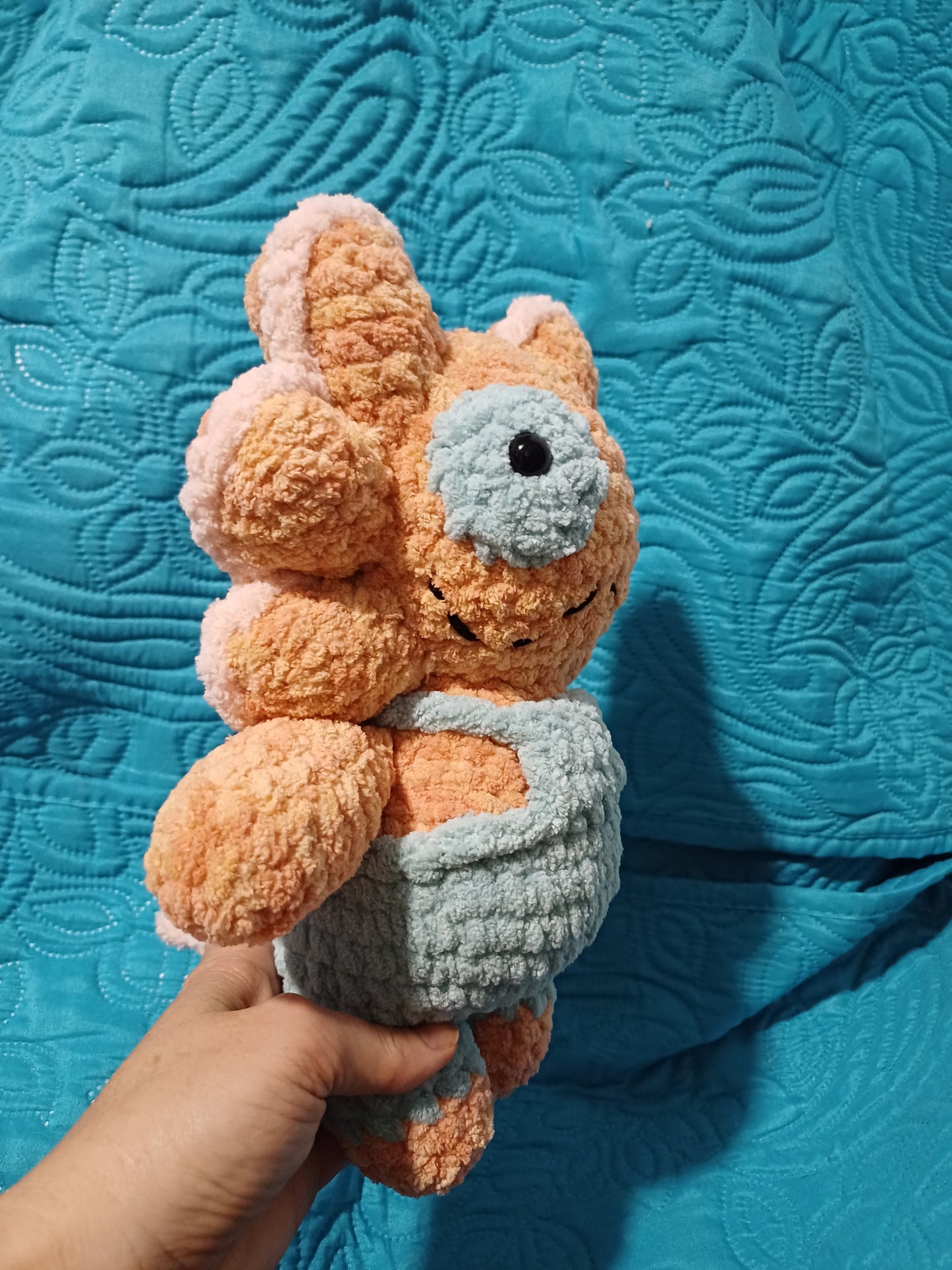 Axle The Axolotl in Coral and Turquoise