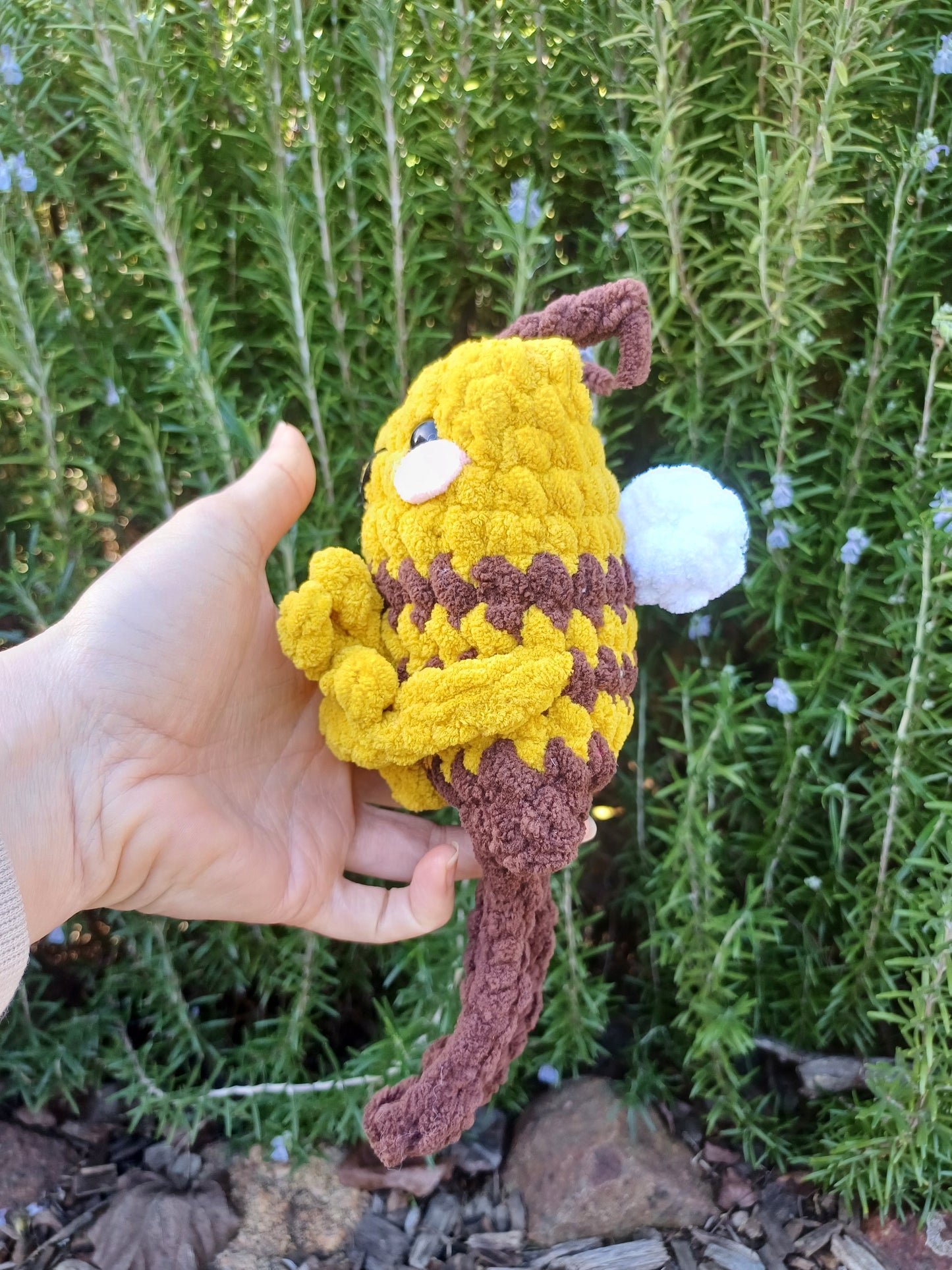 Bee Pillow Pal Dark Yellow and Brown