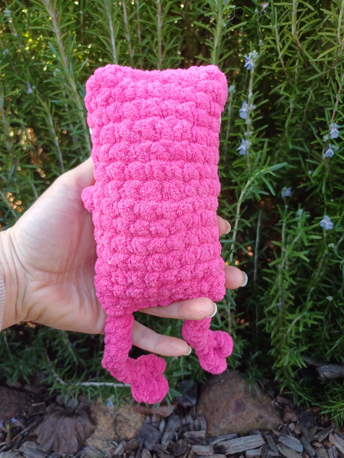 Bright Pink Leggy Frog Pillow Pal