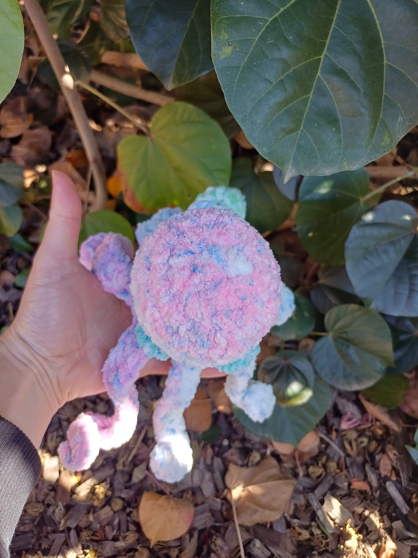 Alexandra The Octo in Tq, Pink and White Crochet Plush Toy