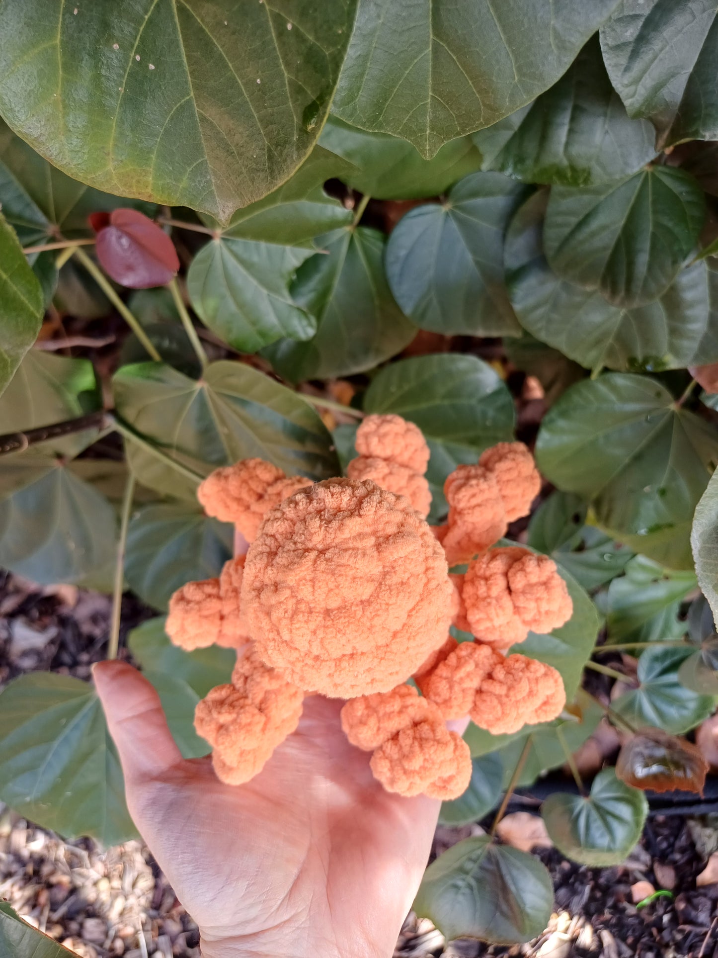 Gary the Small Octopus Orange Crochet Plush Toy/ Handmade Crochet Octopus