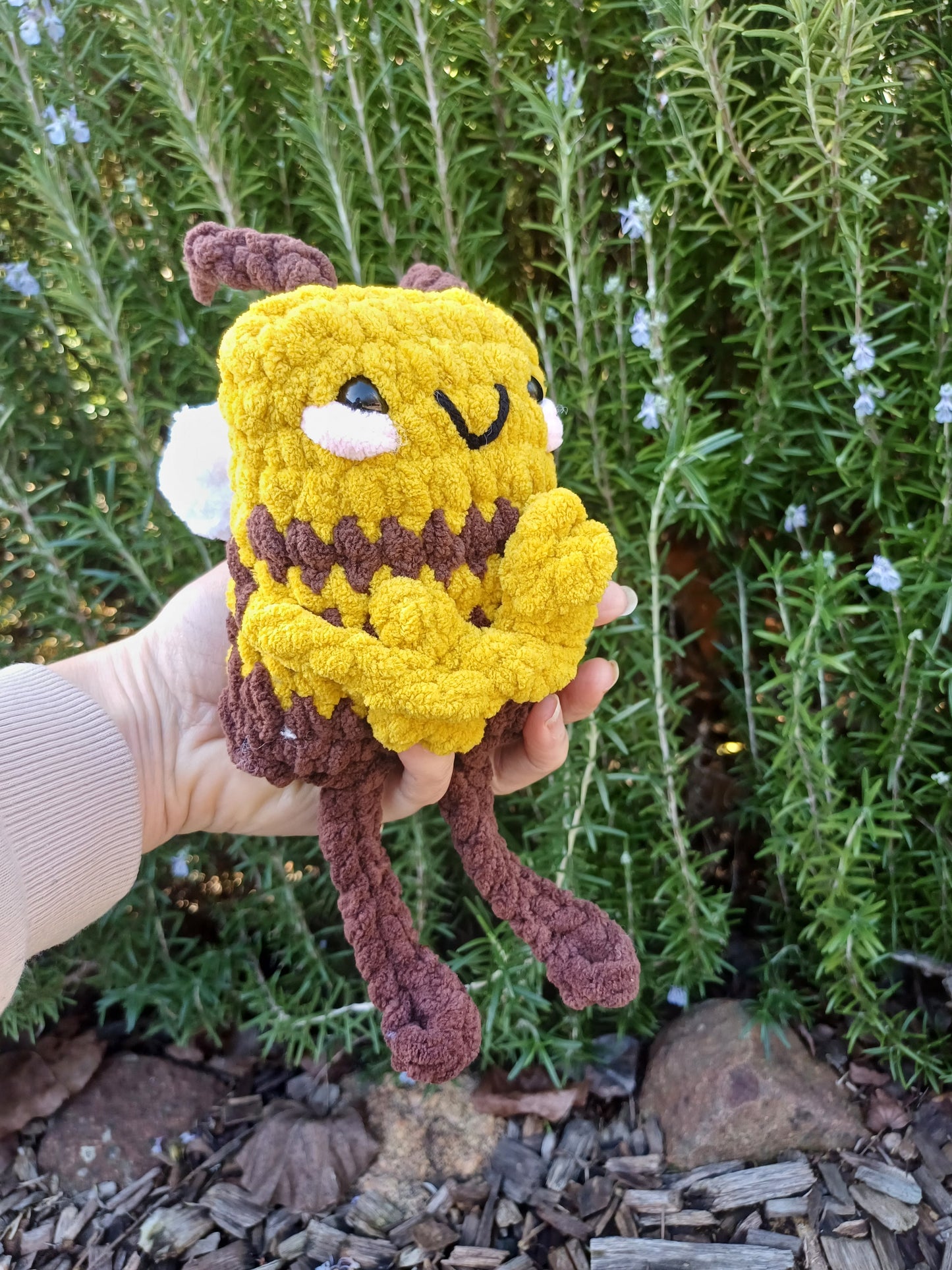 Bee Pillow Pal Dark Yellow and Brown