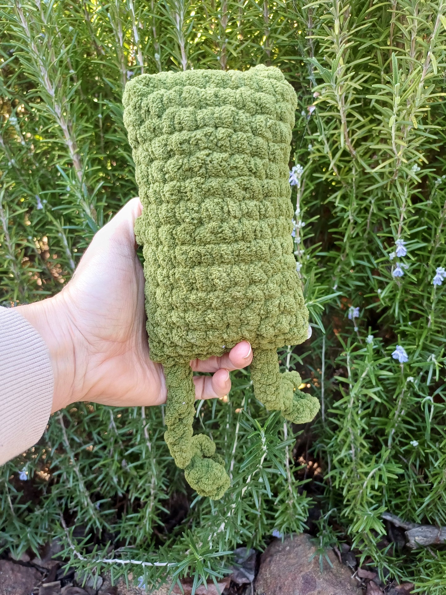 Dark Green Leggy Frog Pillow Pal