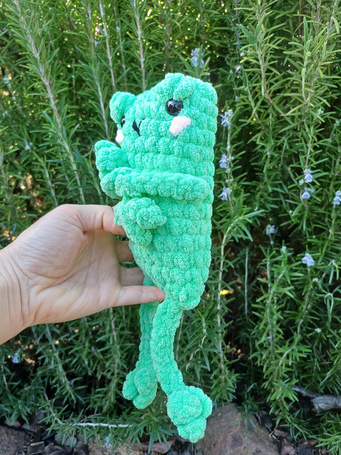 Bright Green Leggy Frog Pillow Pal