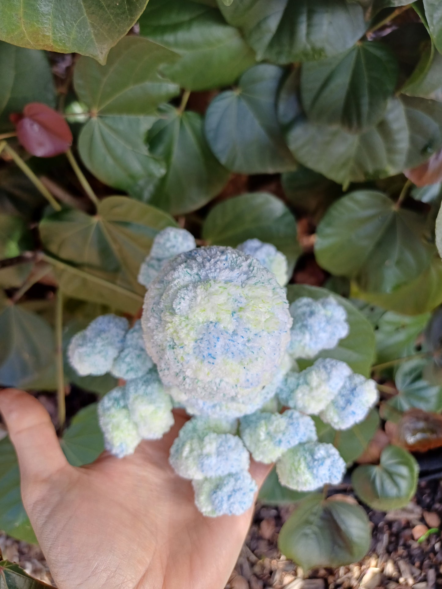 Gary The Small Octopus Blue/Green/White Crochet Plush Toy/ Handmade Crochet Octopus
