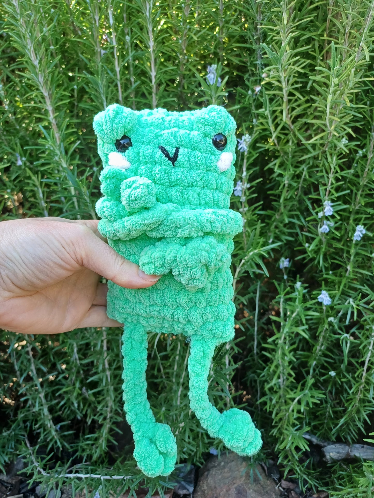 Bright Green Leggy Frog Pillow Pal