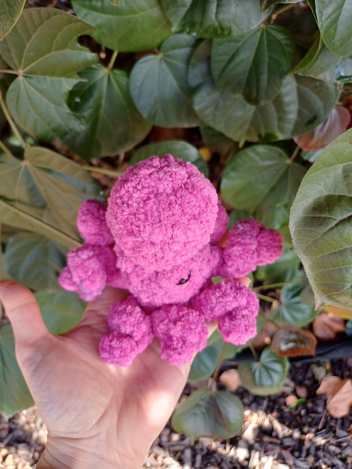 Gary the Small Octopus Magenta Pink Crochet Plush Toy/ Handmade Crochet Octopus