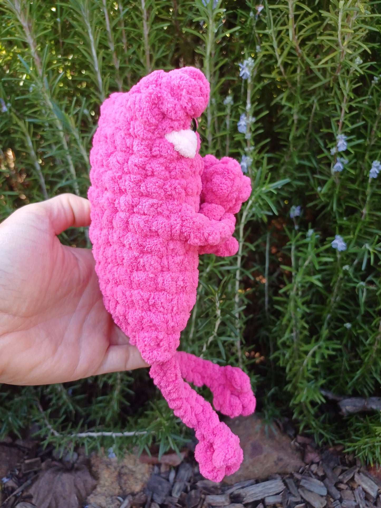 Bright Pink Leggy Frog Pillow Pal