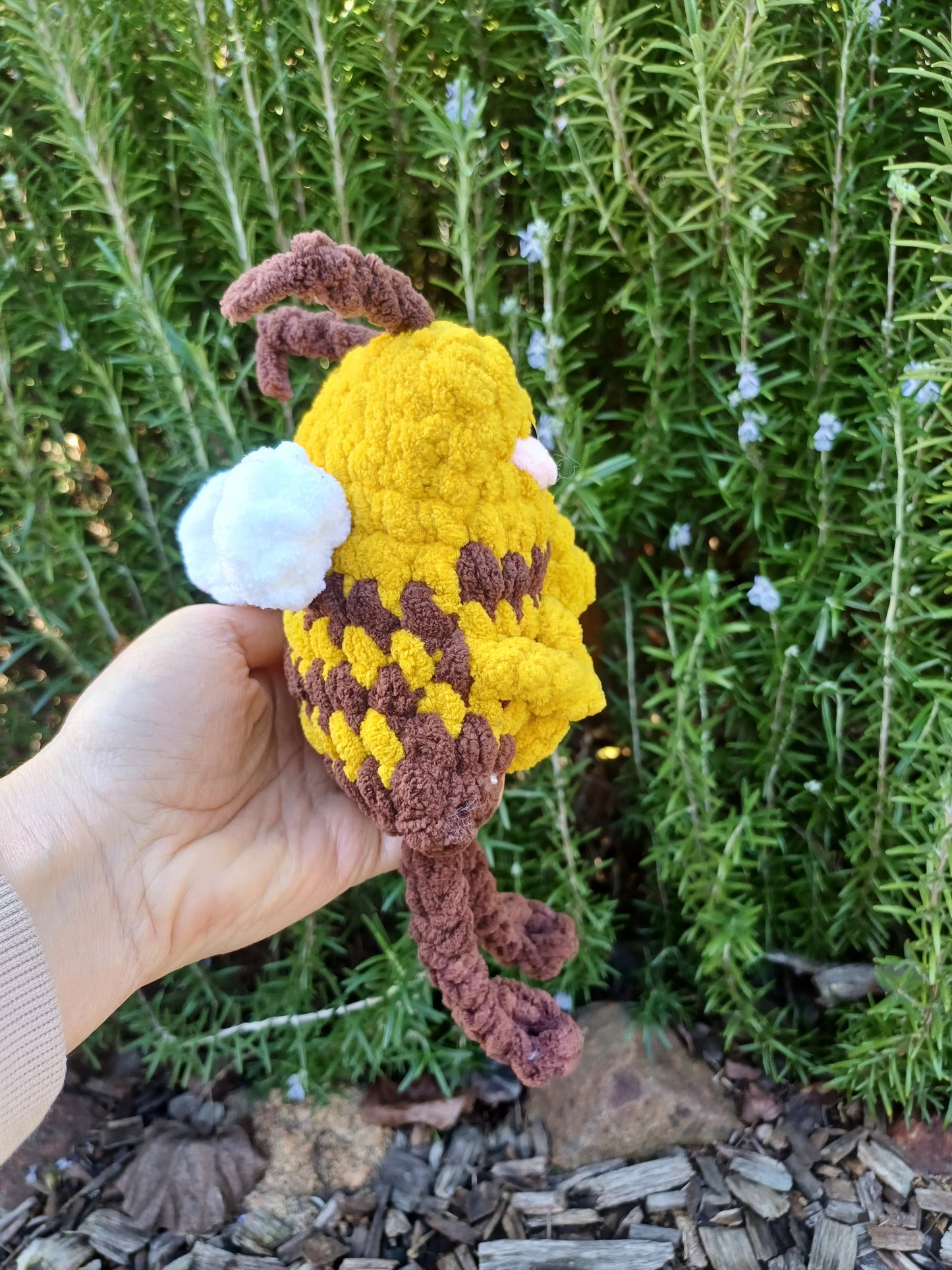 Bee Pillow Pal Dark Yellow and Brown