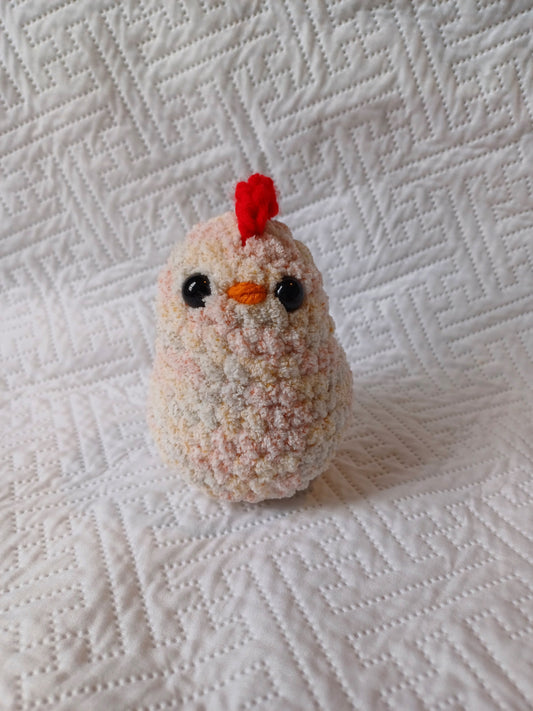 Autumn Sitting Chicken Crochet Plushie