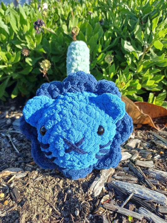Navy/Blue Flower Loaf Cat