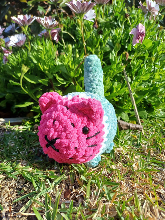 Pink/Green Watermelon Kitty Loaf Cat