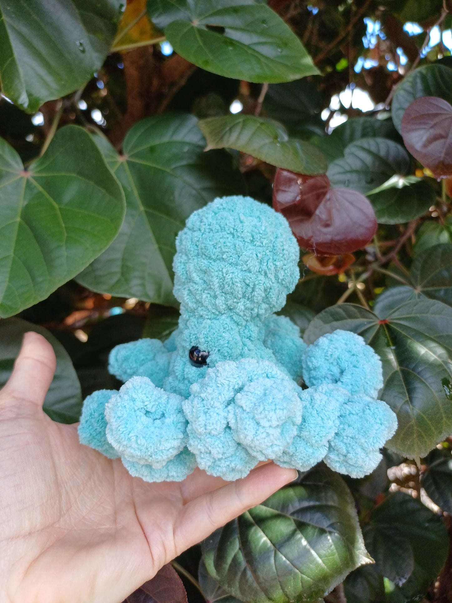 Gary the Small Octopus Pale Sea Foam Crochet Plush Toy/ Handmade Crochet Octopus