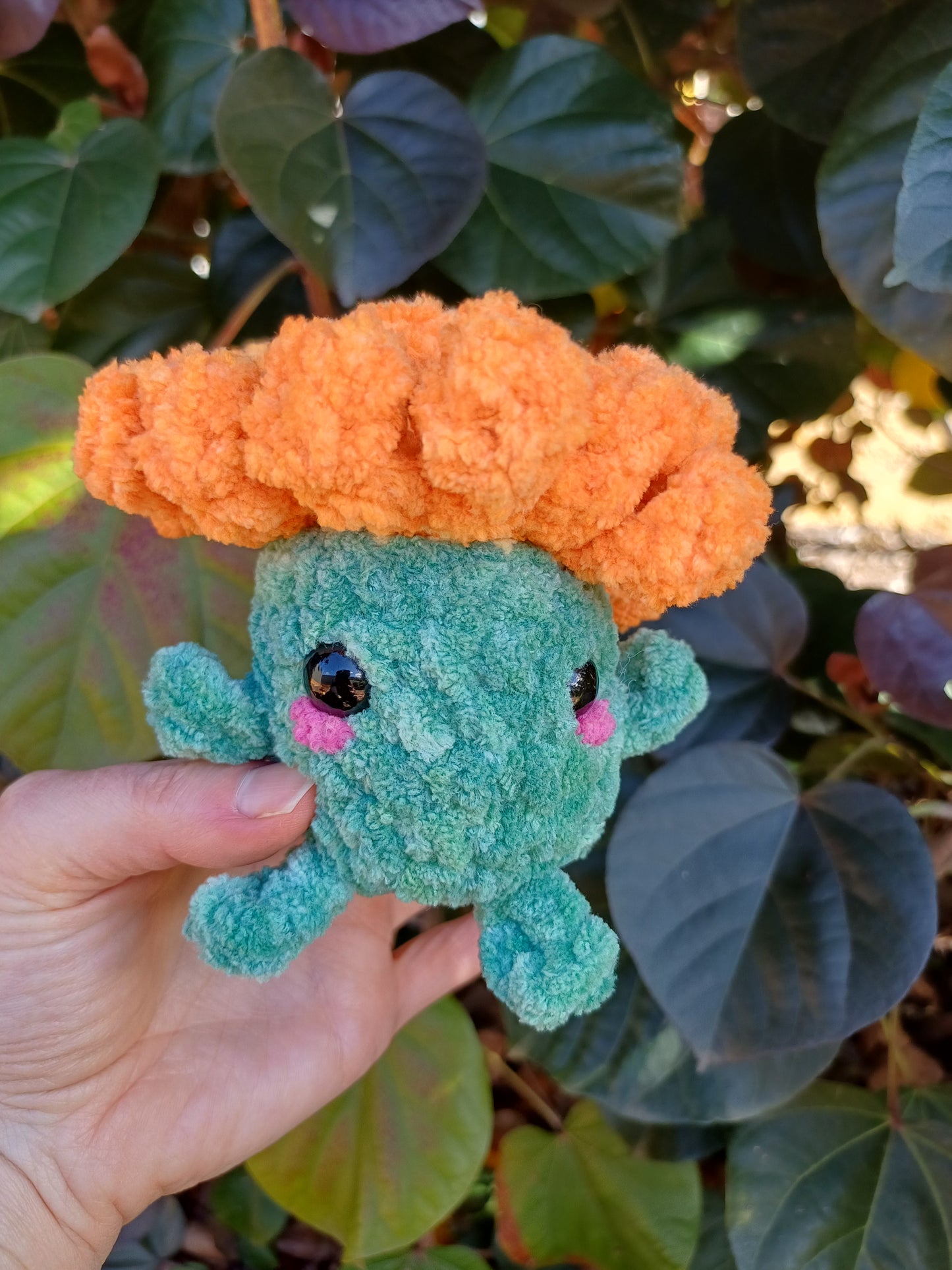 Daisy Buddy Orange Flower Crochet Plush Toy
