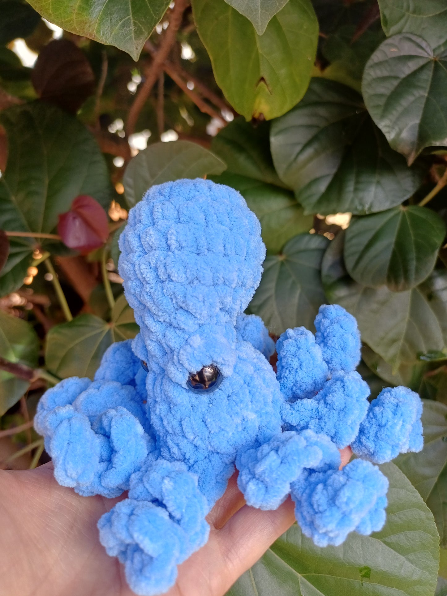Gary the Small Octopus in Blue Crochet Plush Toy/ Handmade Crochet Small Octopus