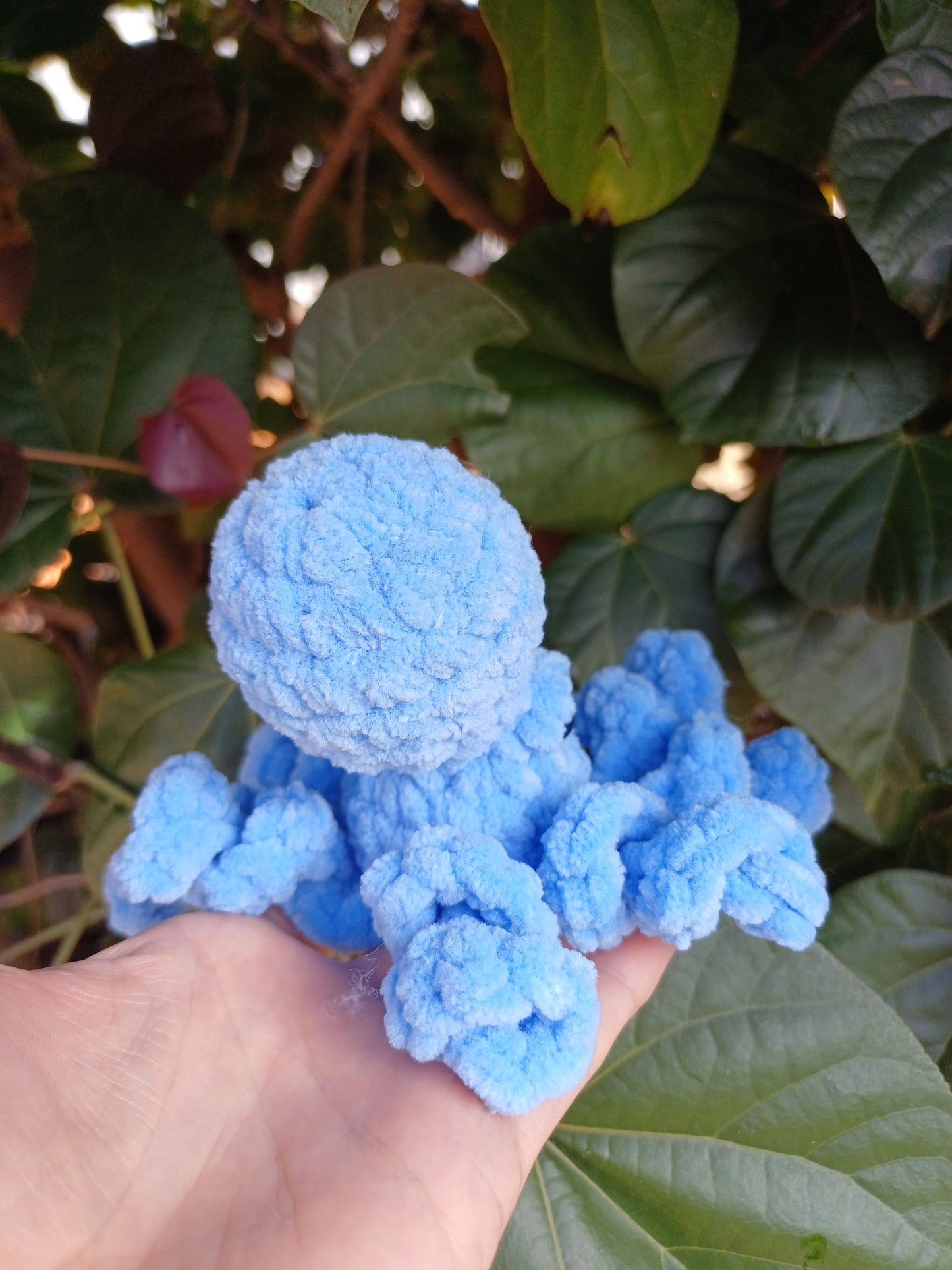Gary the Small Octopus in Blue Crochet Plush Toy/ Handmade Crochet Small Octopus