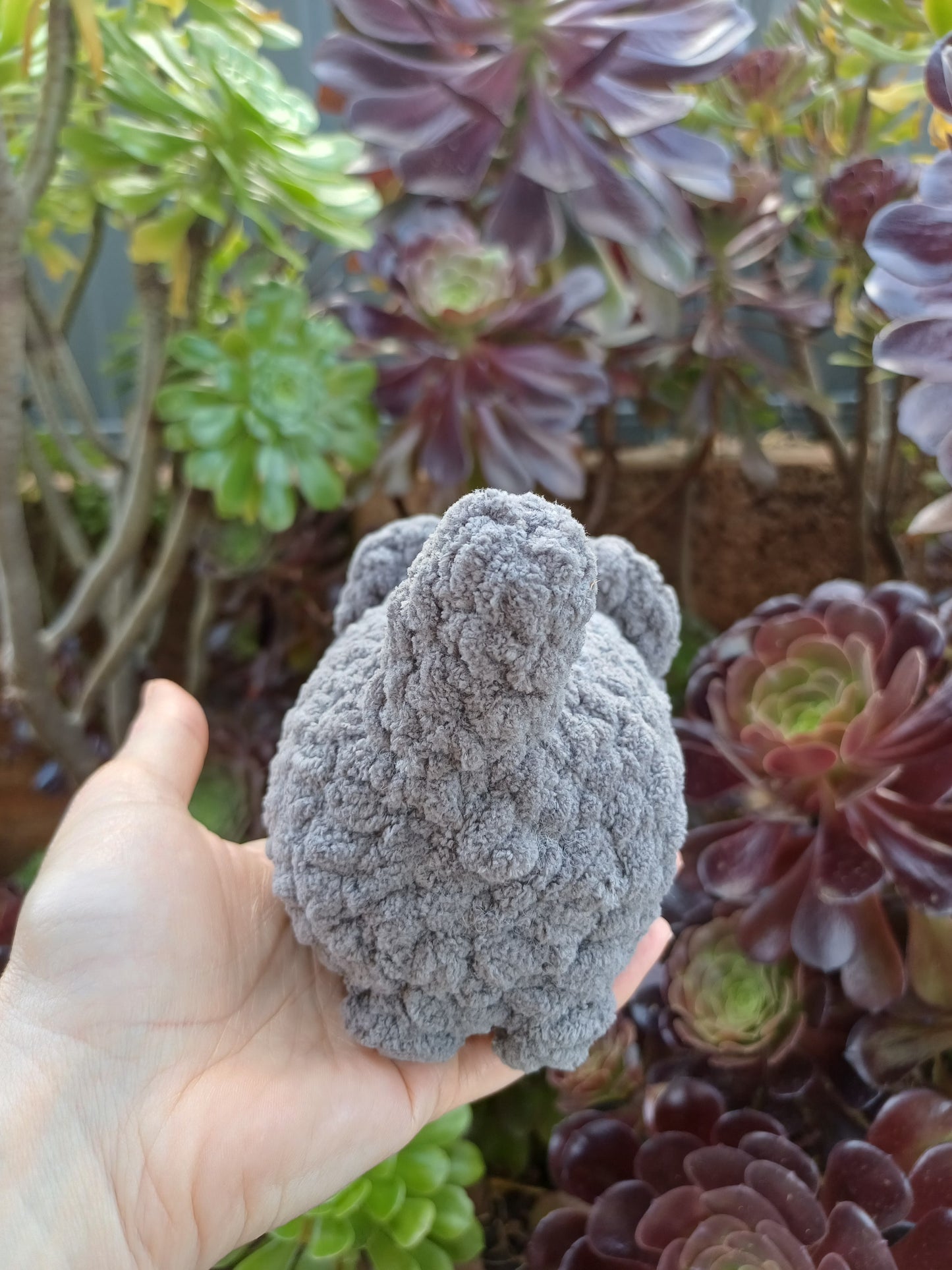 Loaf Cat Grey Crochet Plush Toy