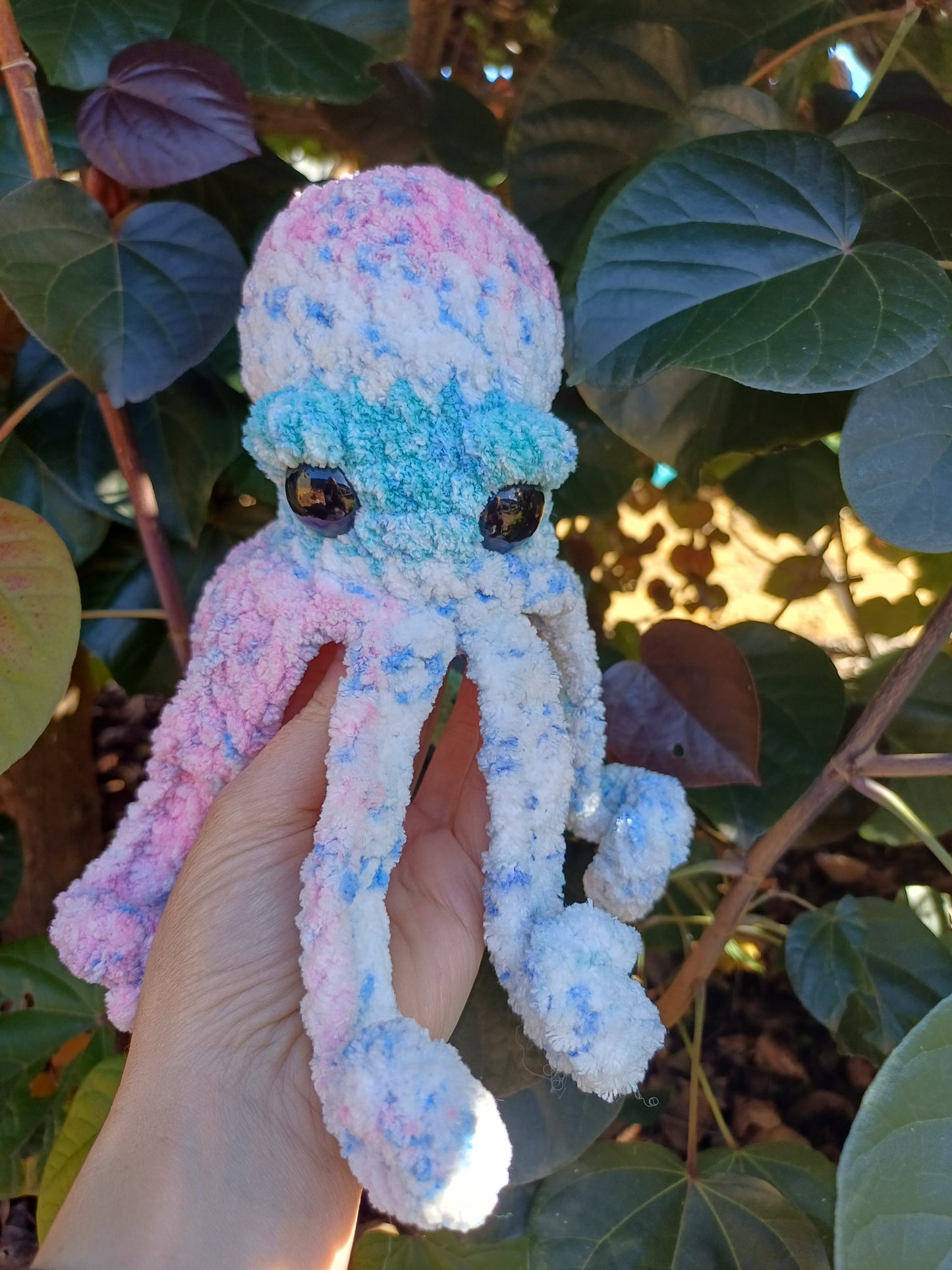 Alexandra The Octo in Tq, Pink and White Crochet Plush Toy