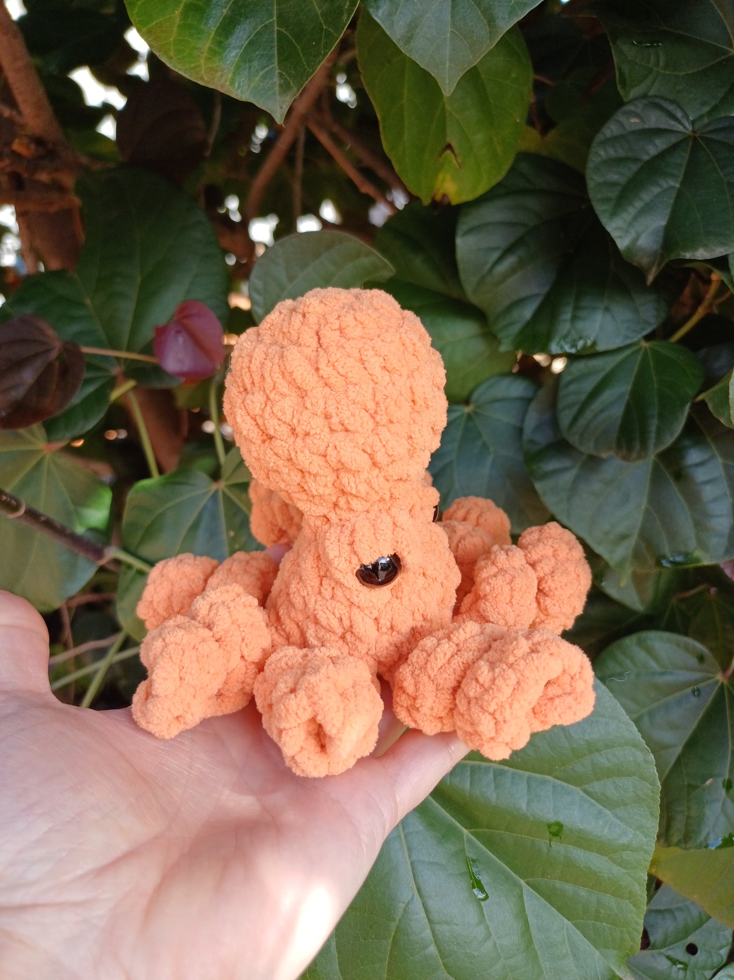 Gary the Small Octopus Orange Crochet Plush Toy/ Handmade Crochet Octopus