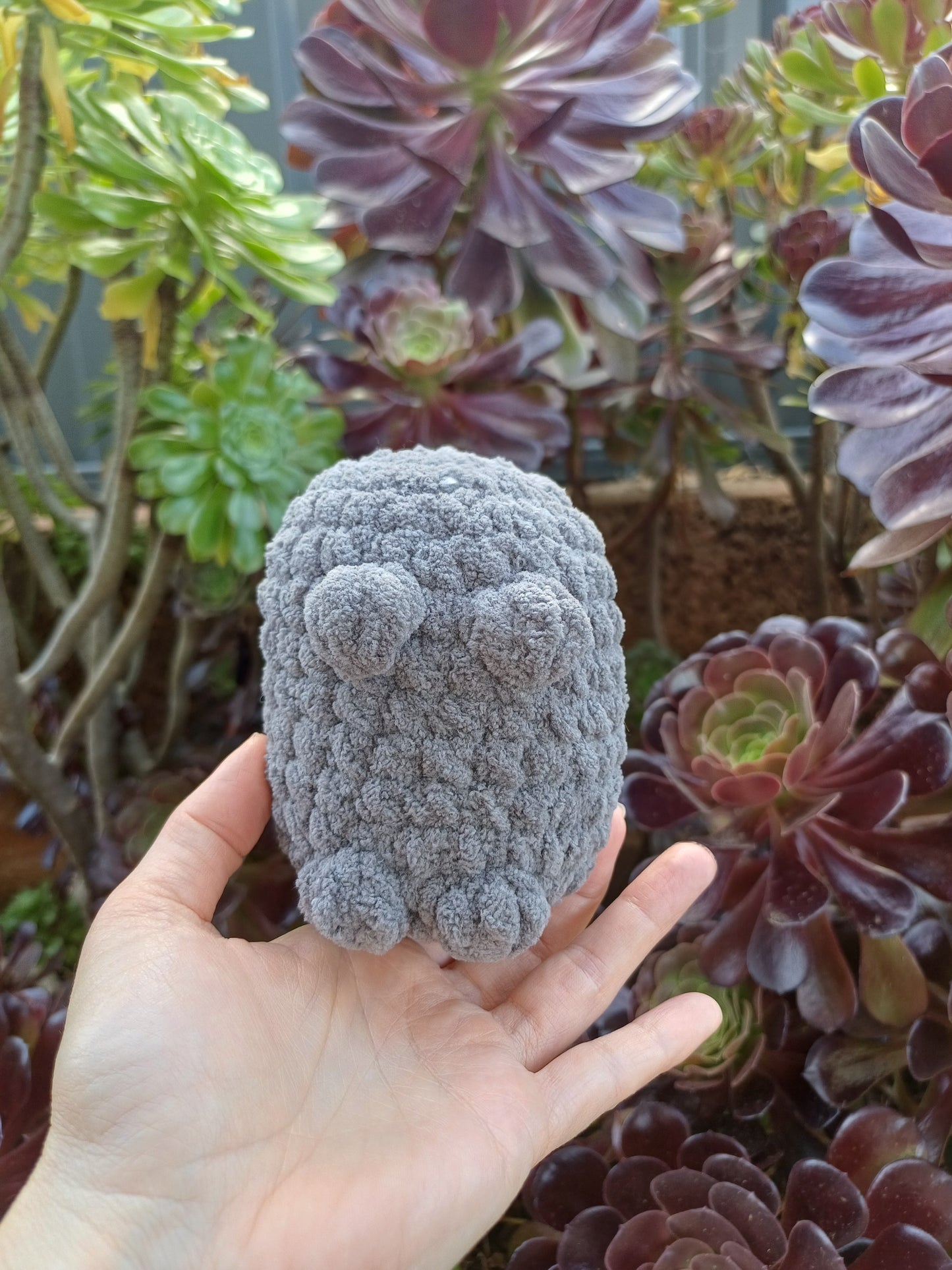 Loaf Cat Grey Crochet Plush Toy