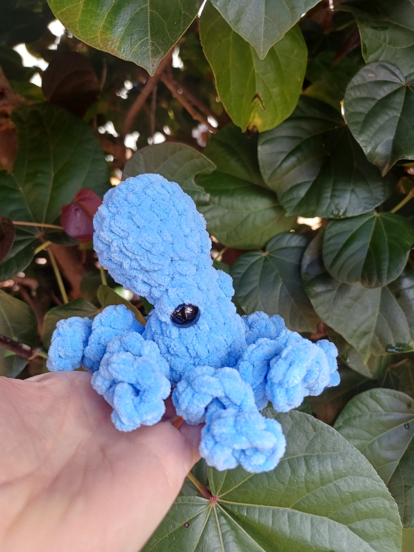 Gary the Small Octopus in Blue Crochet Plush Toy/ Handmade Crochet Small Octopus