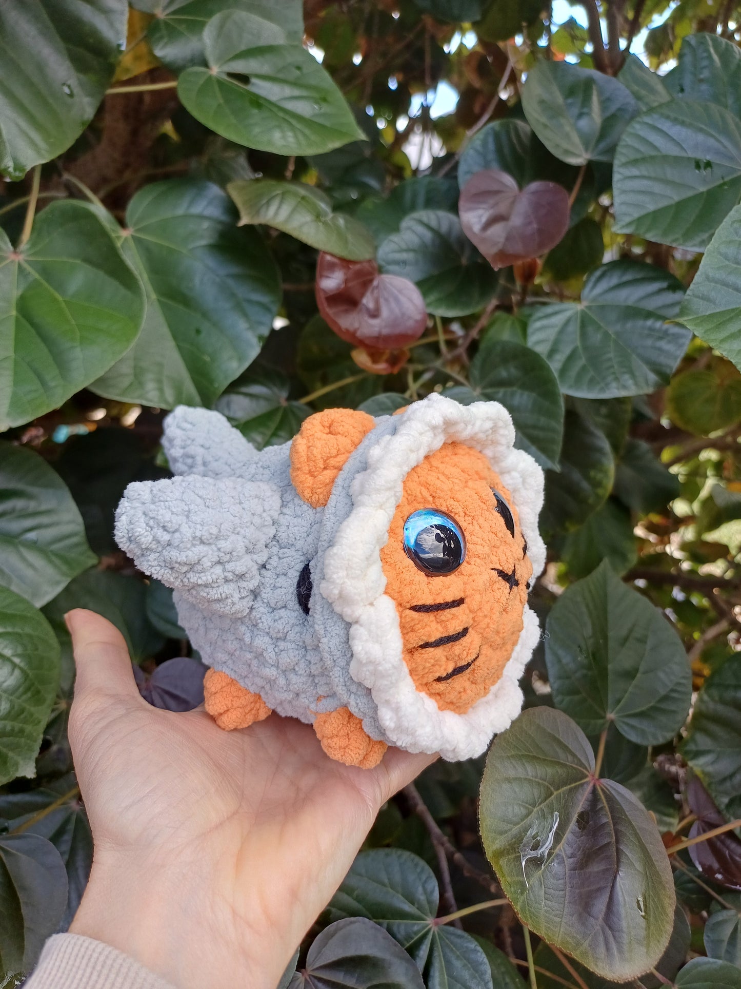 Bruce the Shark Kitty Crochet Plush Toy/ Grey Shark Cat Crochet Plush Toy