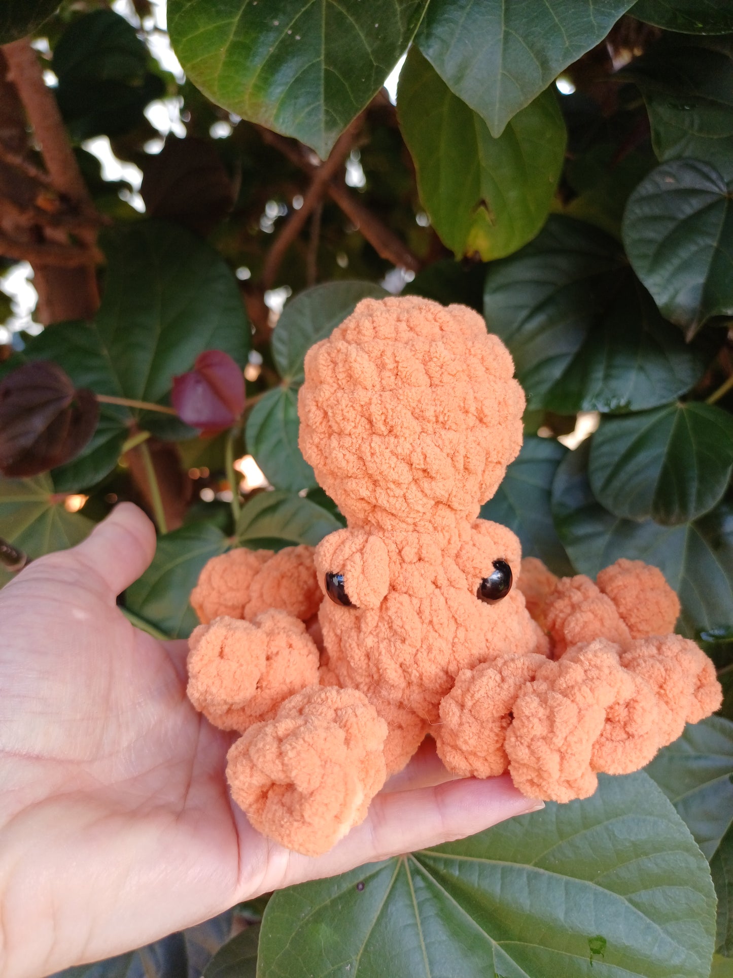 Gary the Small Octopus Orange Crochet Plush Toy/ Handmade Crochet Octopus