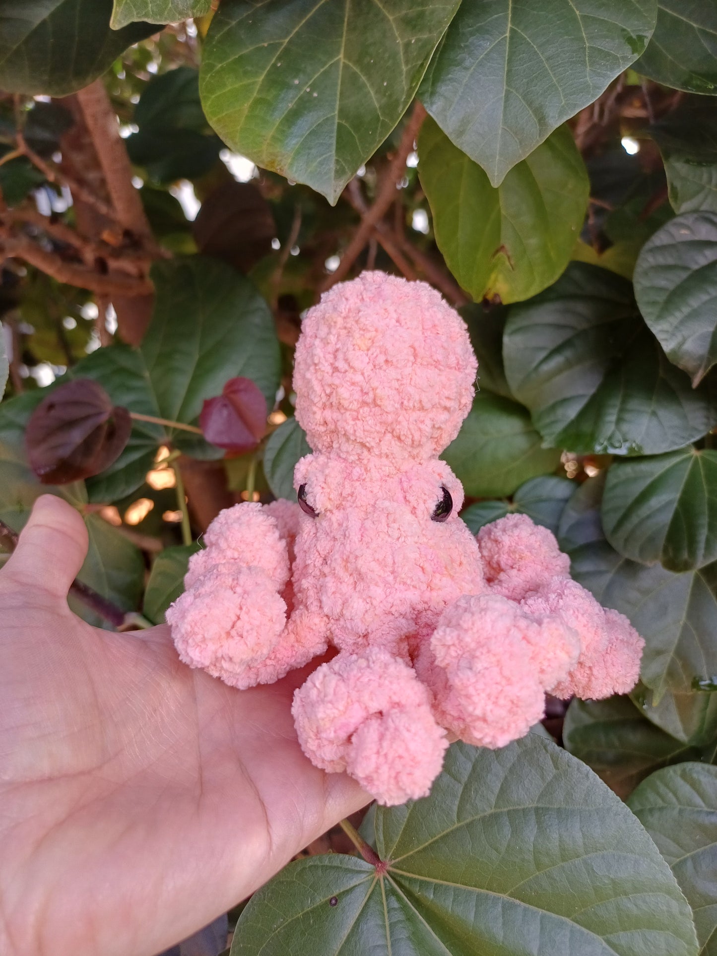 Gary the Small Octopus Pink Crochet Plush Toy/ Handmade Crochet Octopus