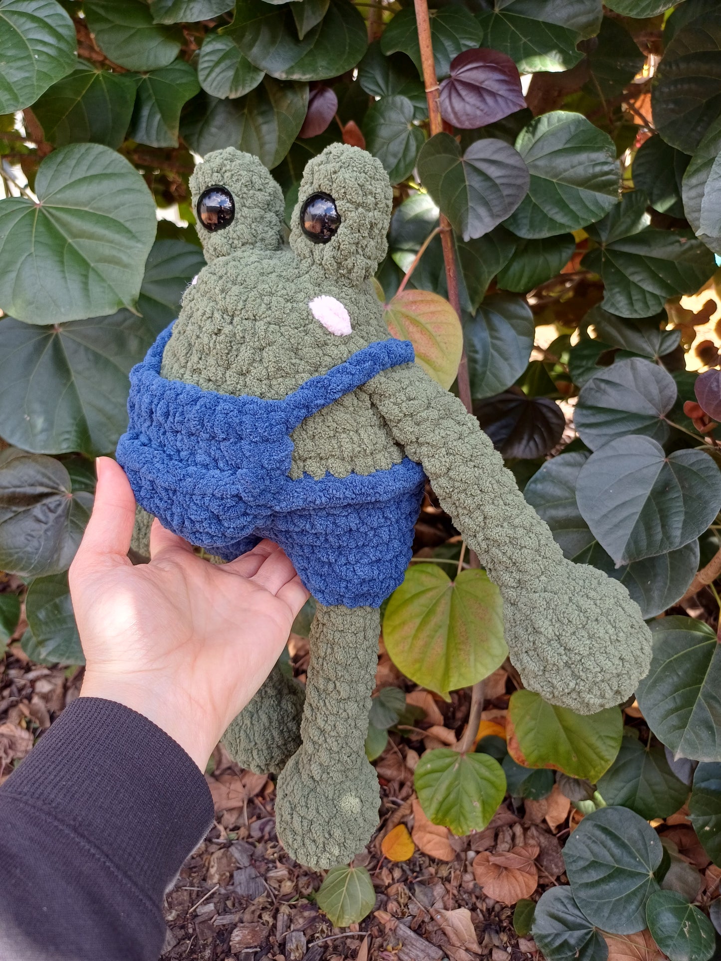 Frog Brothers Dark Green Crochet Plush Toy