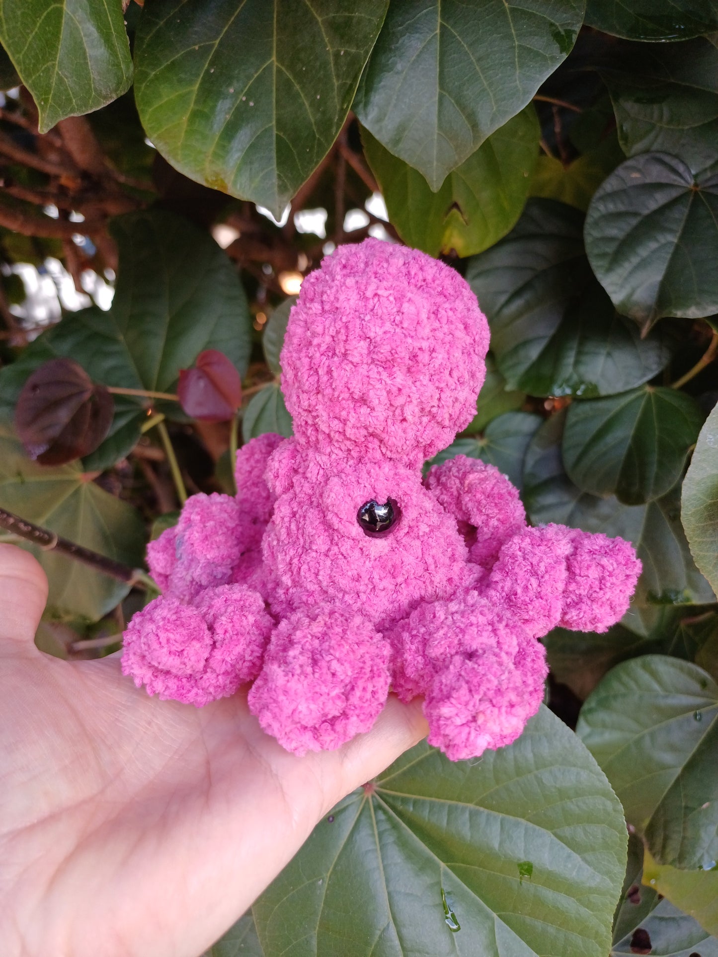 Gary the Small Octopus Magenta Pink Crochet Plush Toy/ Handmade Crochet Octopus