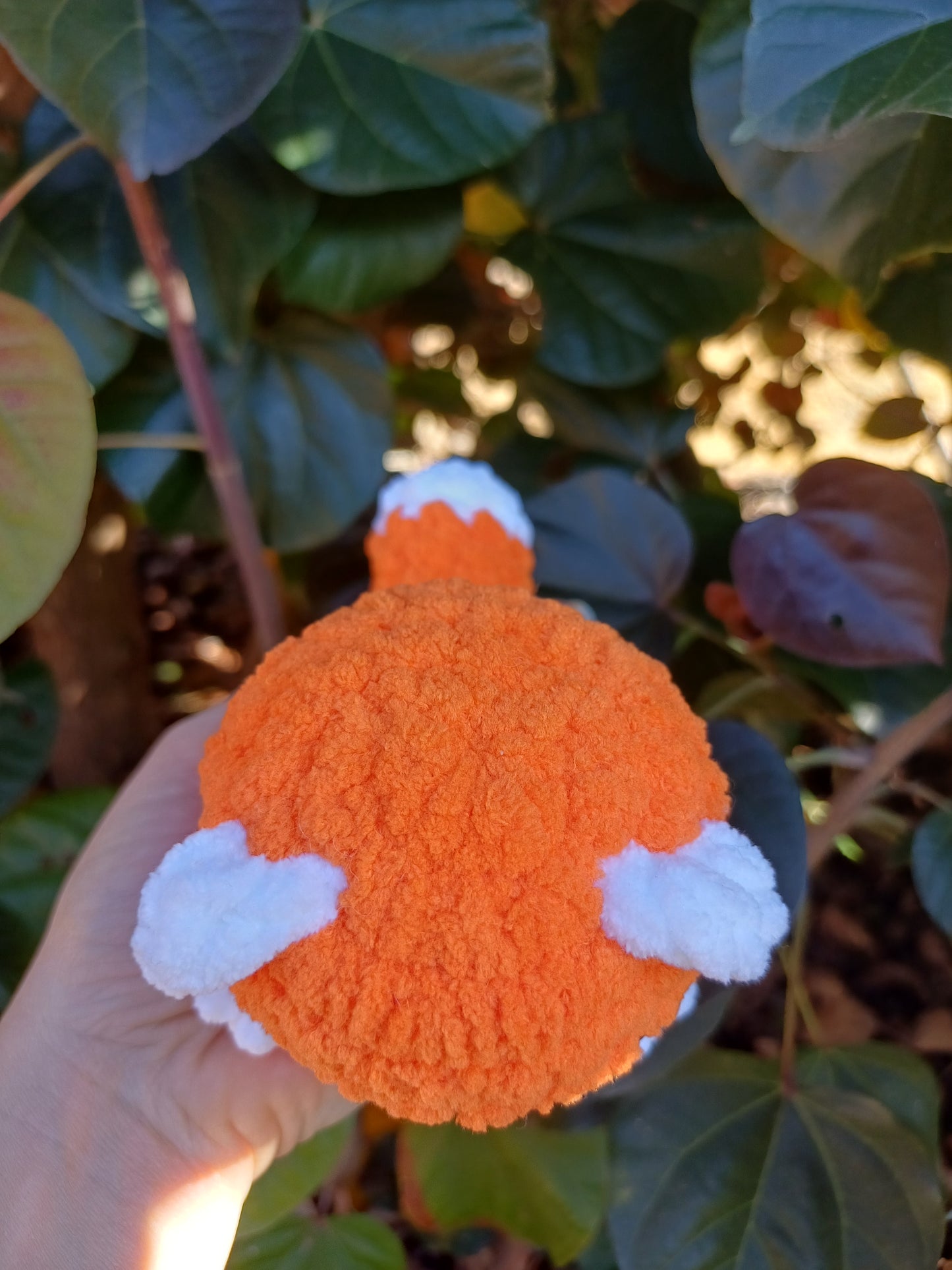 Chubby Sitting kittens Orange and White Crochet Plush Toy
