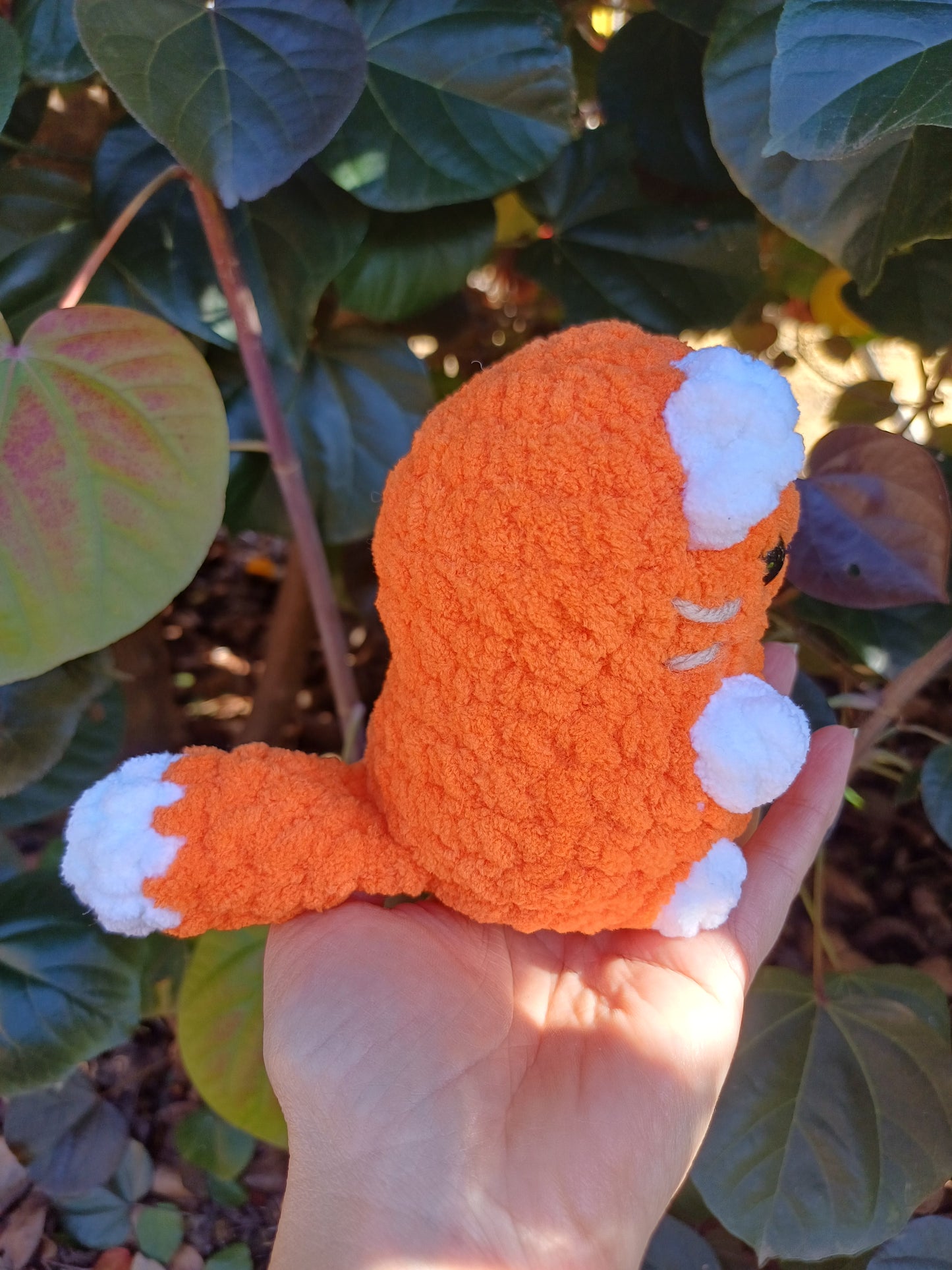 Chubby Sitting kittens Orange and White Crochet Plush Toy