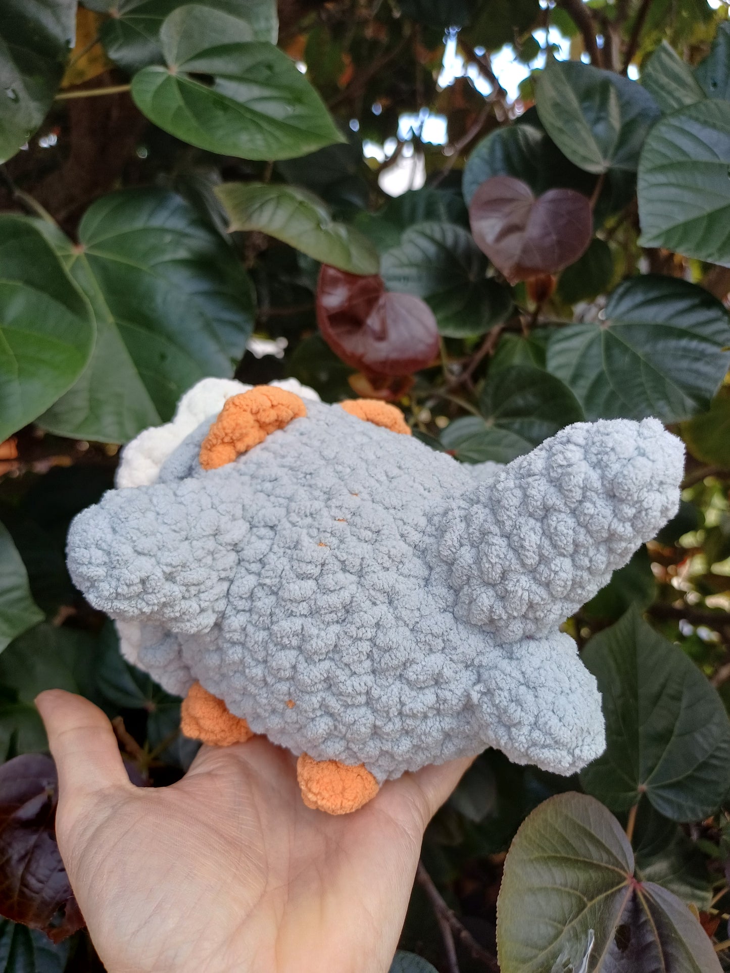 Bruce the Shark Kitty Crochet Plush Toy/ Grey Shark Cat Crochet Plush Toy