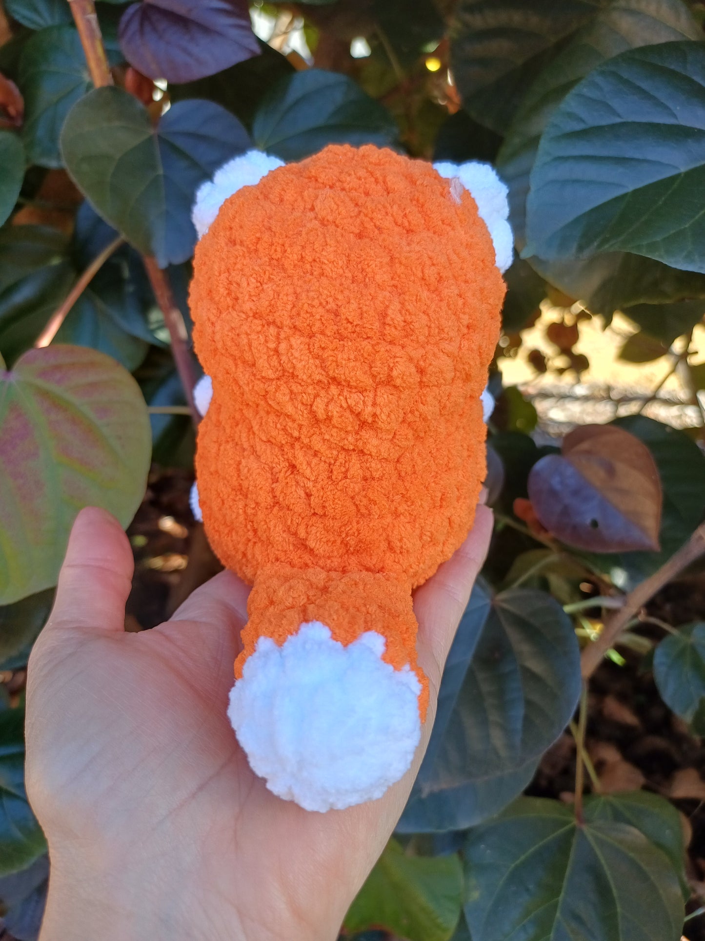 Chubby Sitting kittens Orange and White Crochet Plush Toy