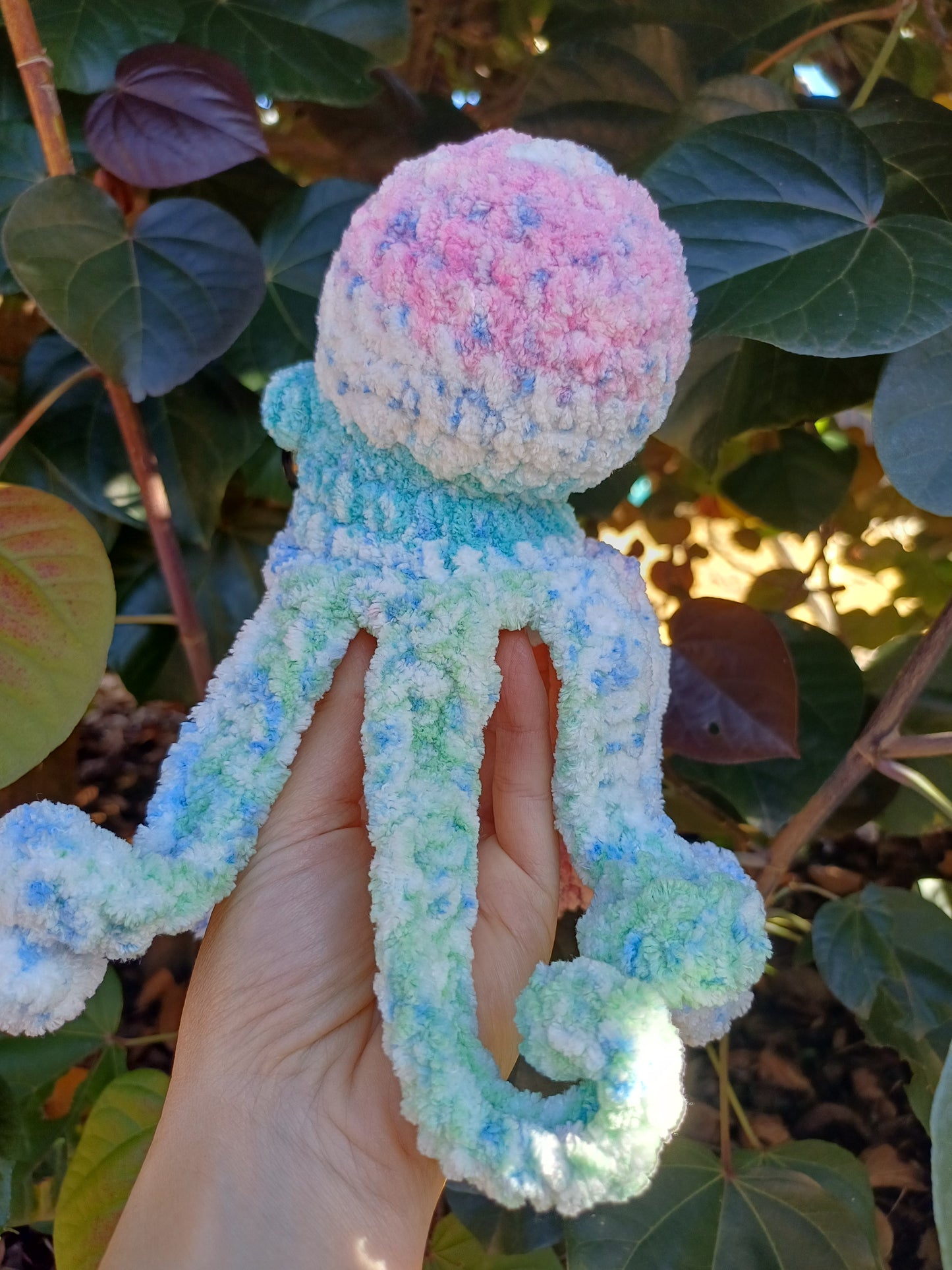 Alexandra The Octo in Tq, Pink and White Crochet Plush Toy