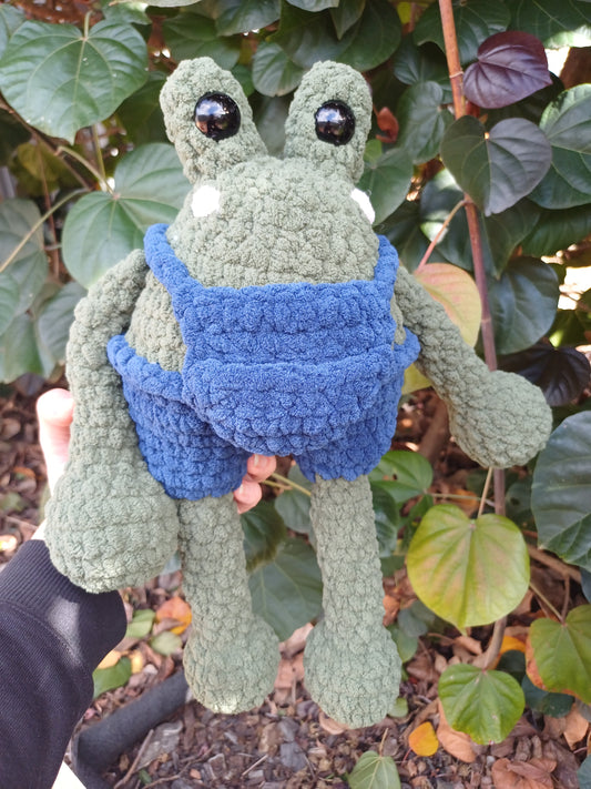 Frog Brothers Dark Green Crochet Plush Toy