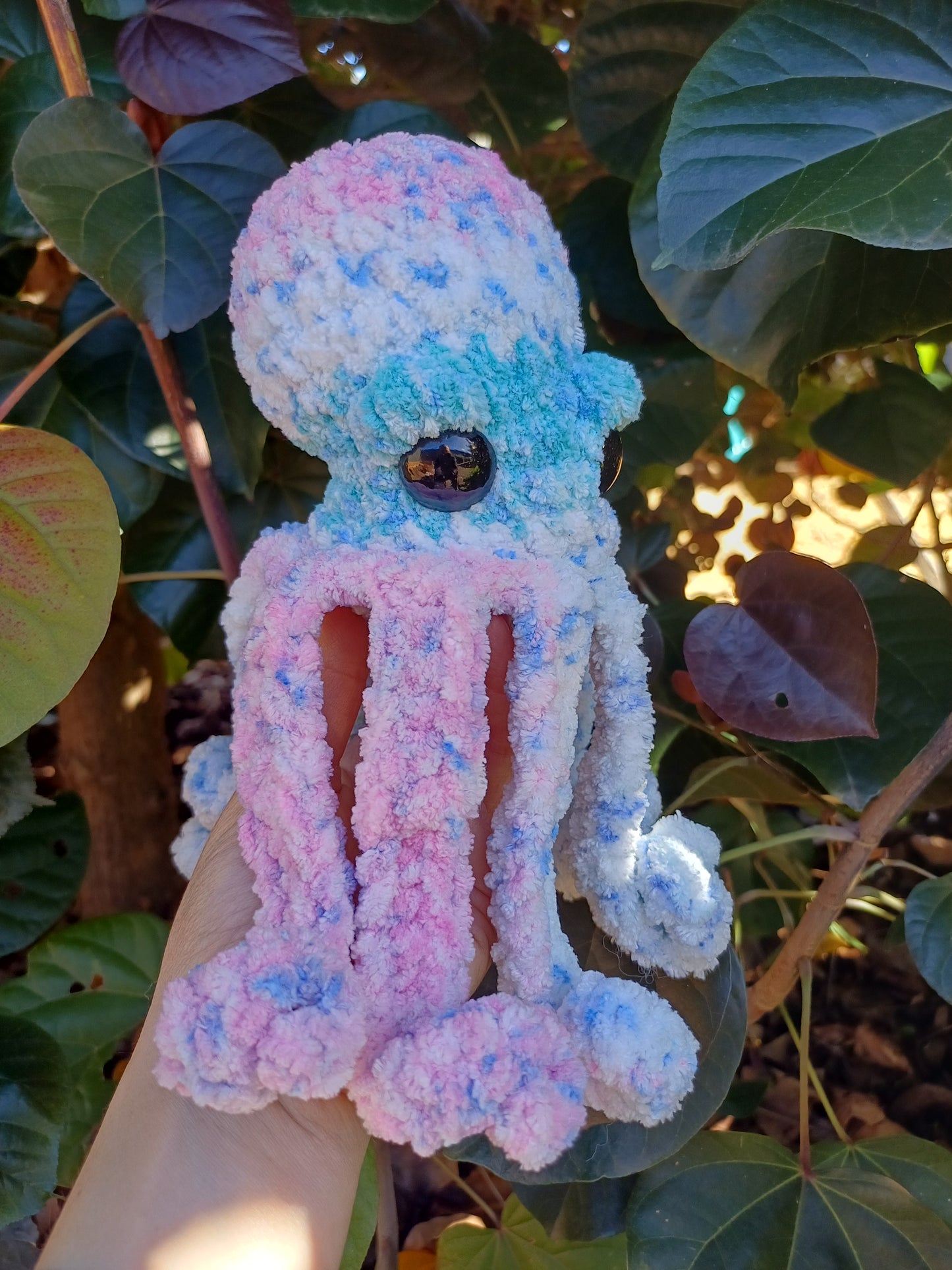 Alexandra The Octo in Tq, Pink and White Crochet Plush Toy