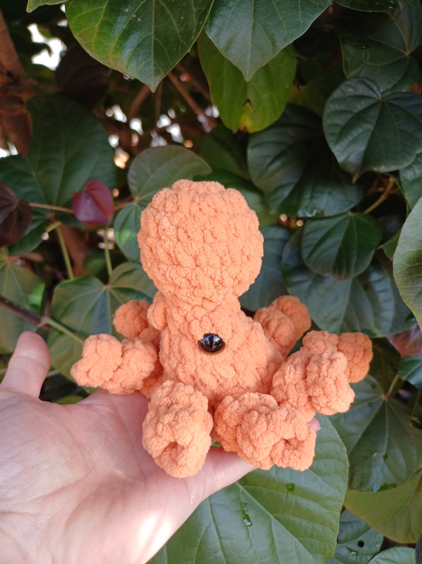 Gary the Small Octopus Orange Crochet Plush Toy/ Handmade Crochet Octopus