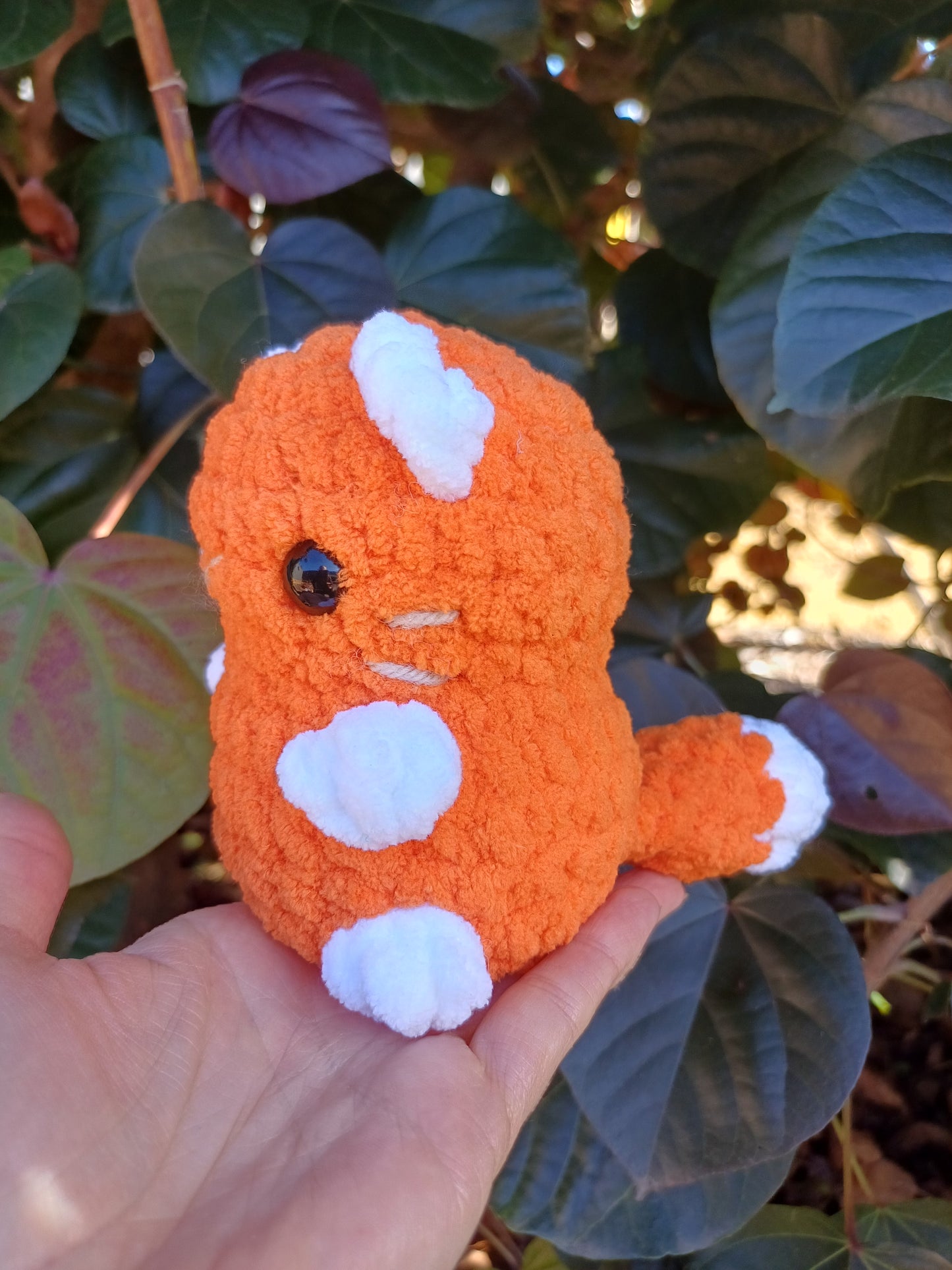 Chubby Sitting kittens Orange and White Crochet Plush Toy