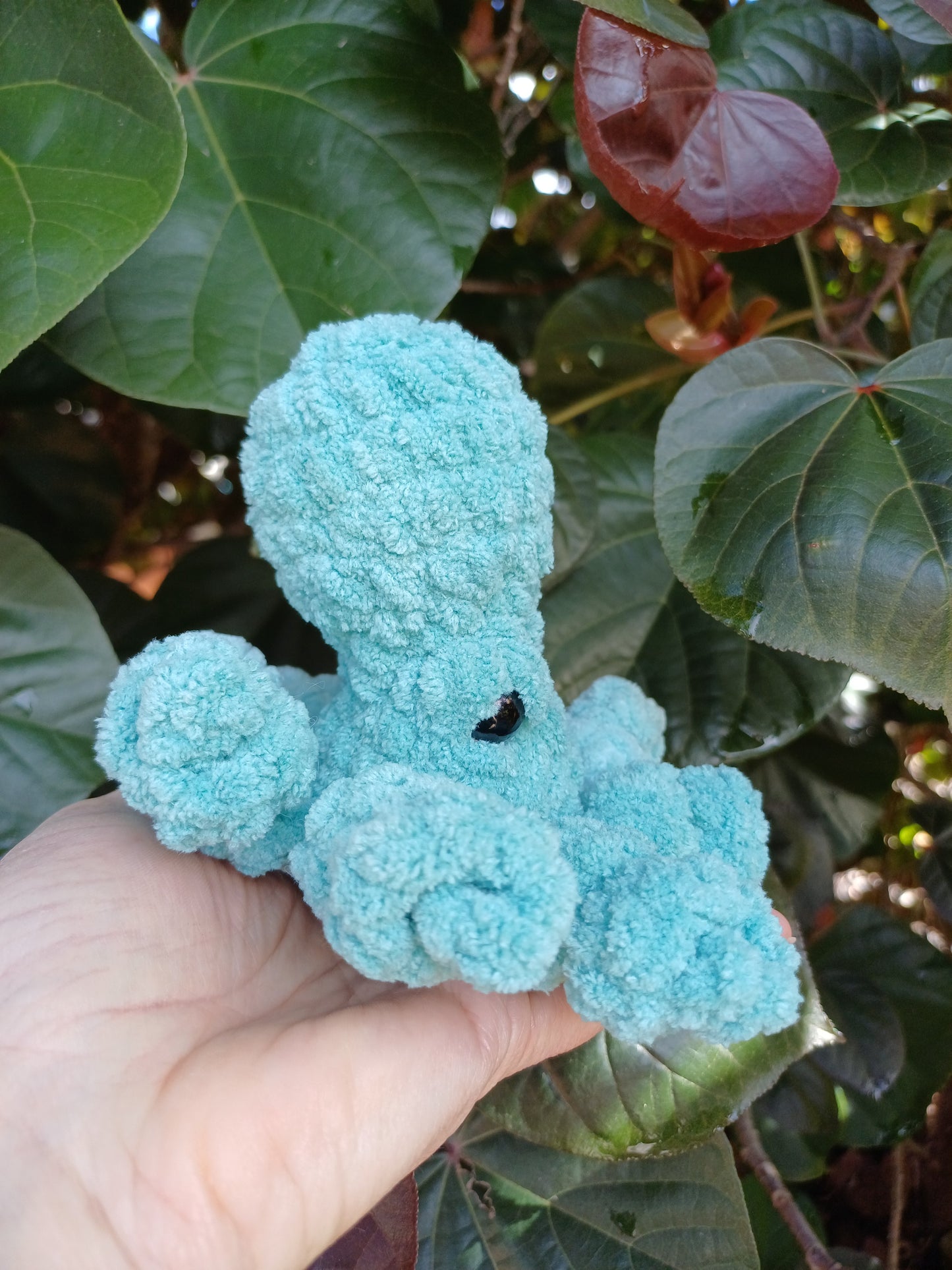 Gary the Small Octopus Pale Sea Foam Crochet Plush Toy/ Handmade Crochet Octopus