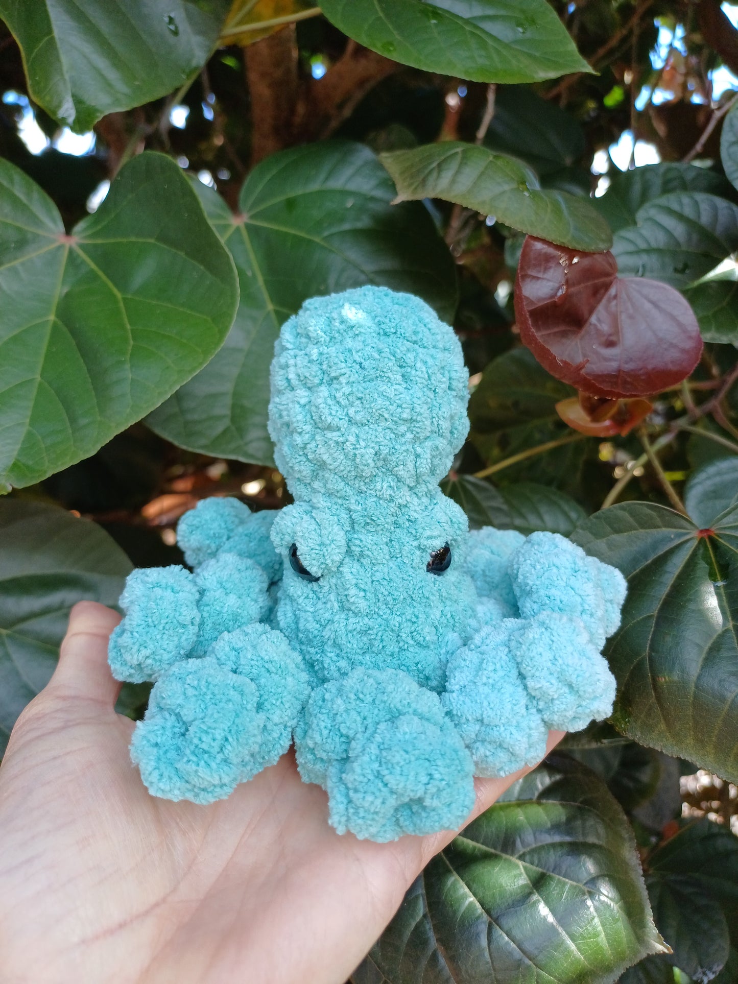 Gary the Small Octopus Pale Sea Foam Crochet Plush Toy/ Handmade Crochet Octopus
