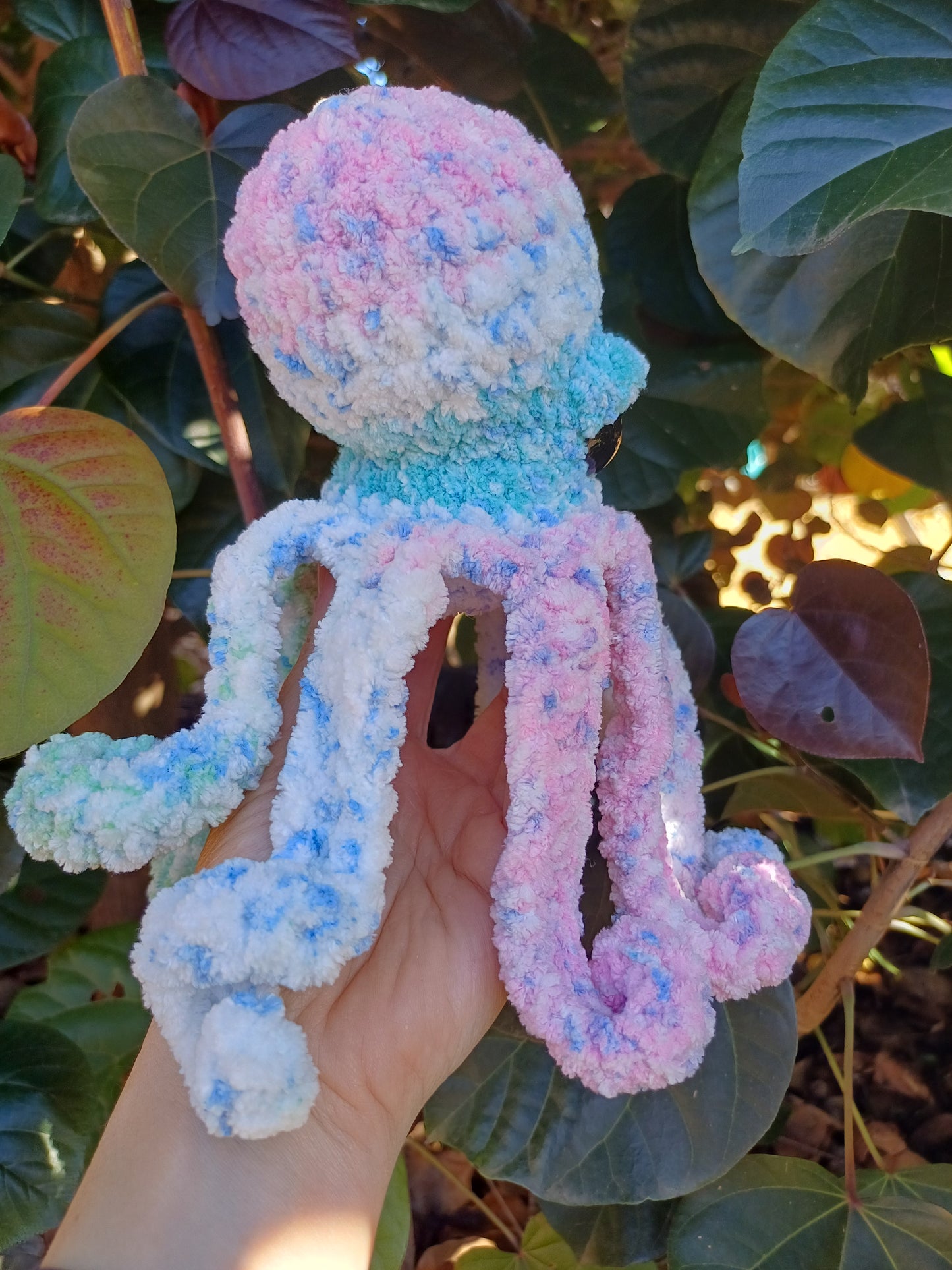Alexandra The Octo in Tq, Pink and White Crochet Plush Toy