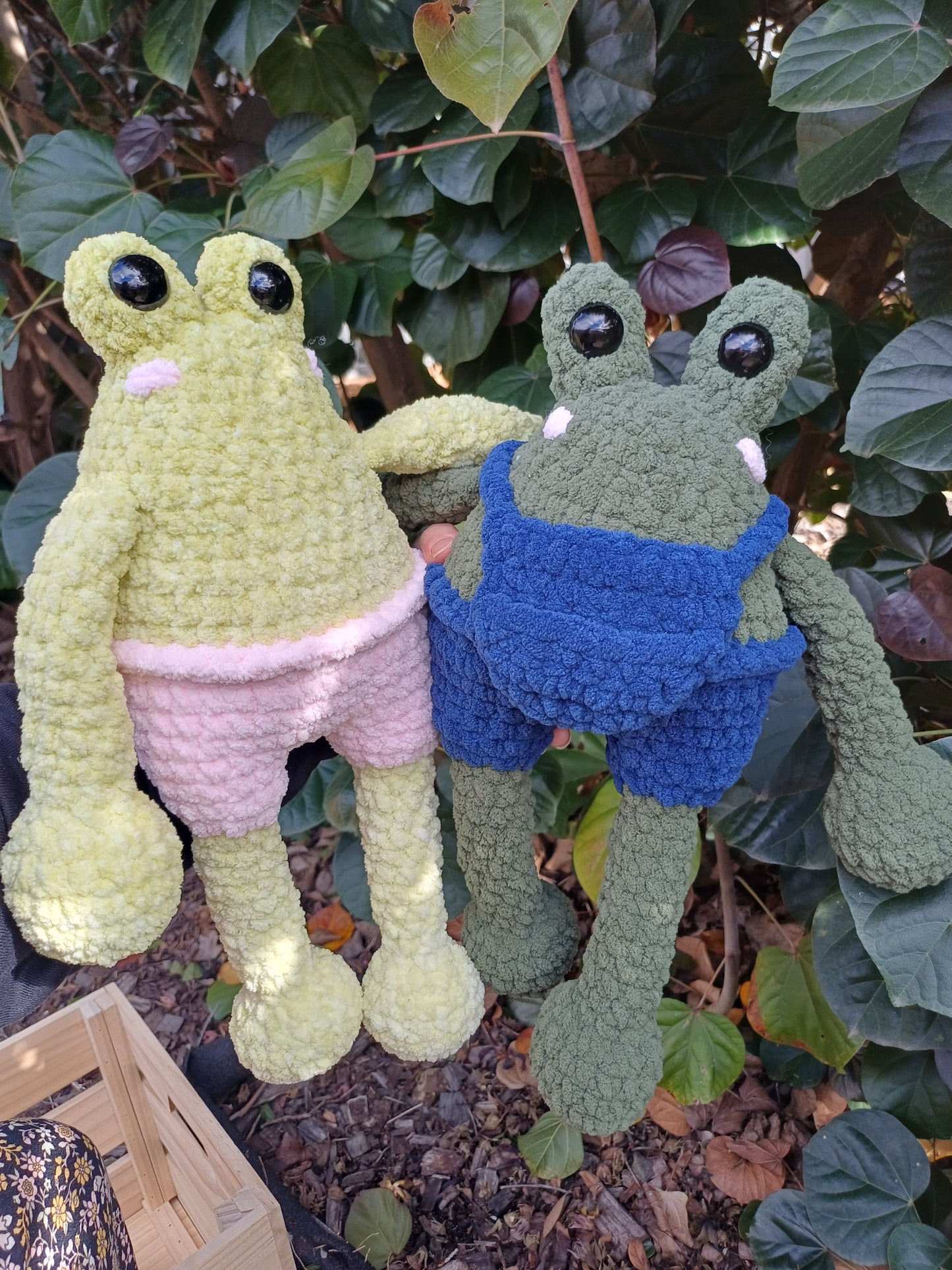 Frog Brothers Dark Green Crochet Plush Toy