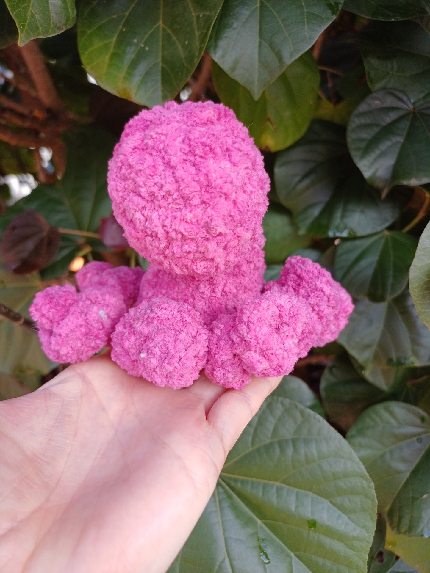 Gary the Small Octopus Magenta Pink Crochet Plush Toy/ Handmade Crochet Octopus