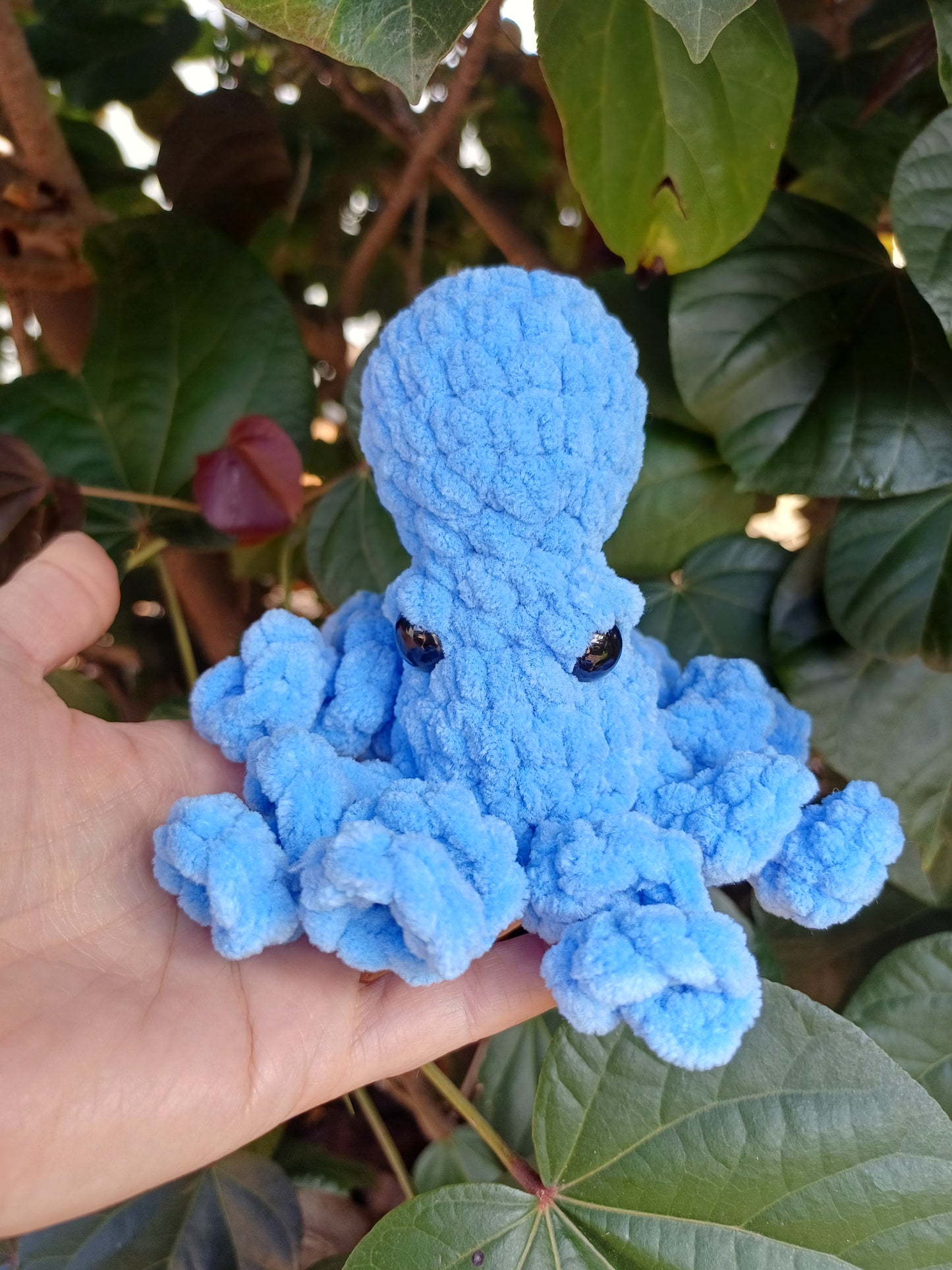 Gary the Small Octopus in Blue Crochet Plush Toy/ Handmade Crochet Small Octopus