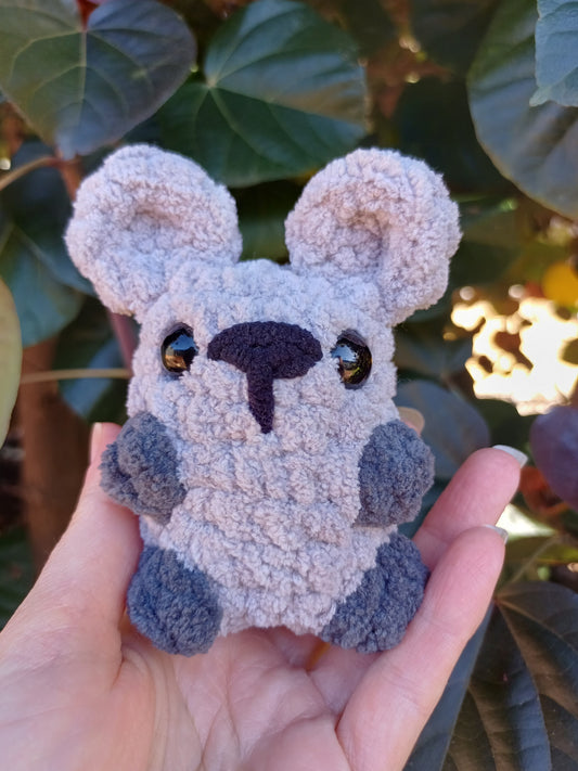 Mouse Grey Mini Crochet Plush Toy