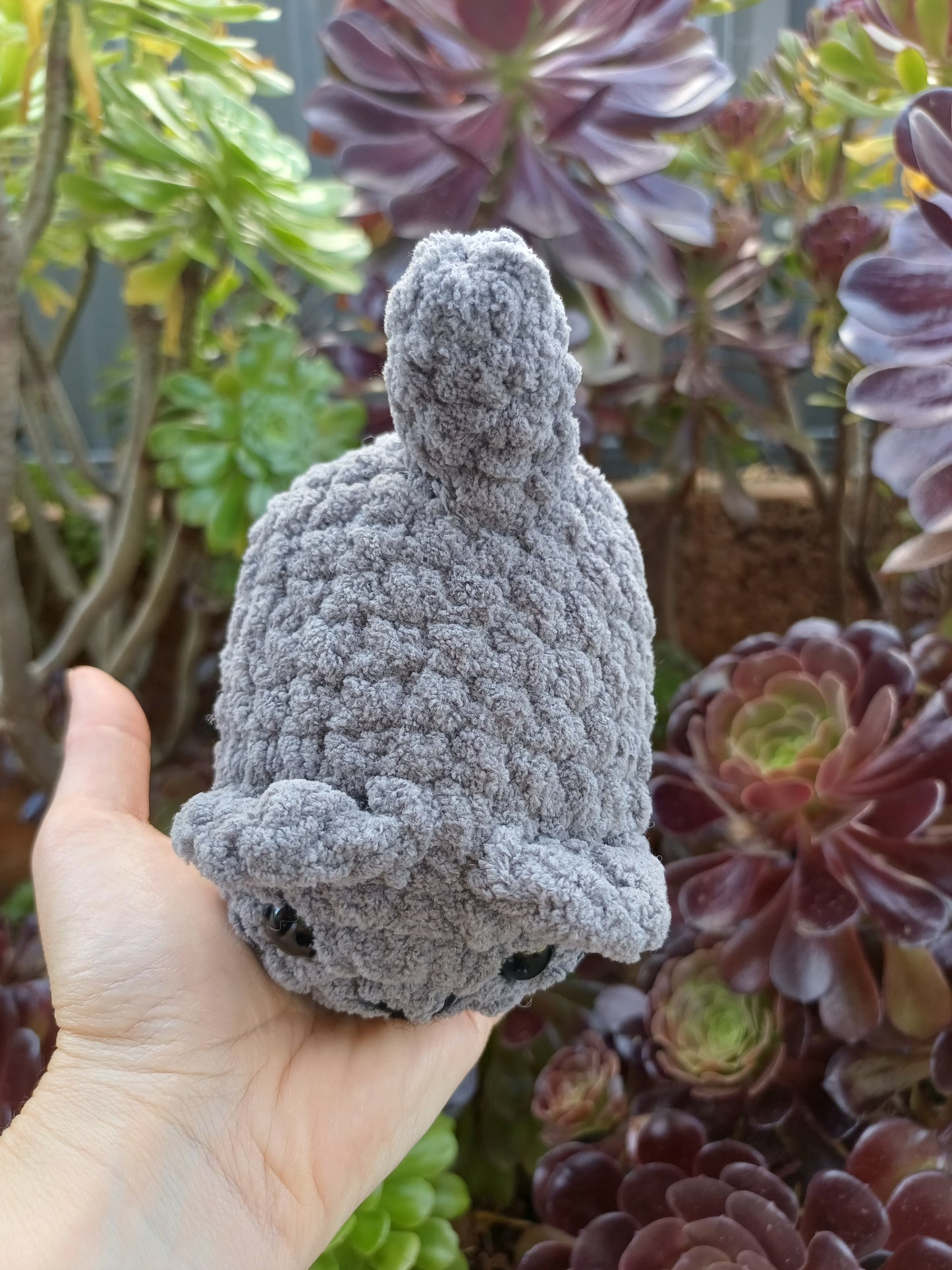 Loaf Cat Grey Crochet Plush Toy